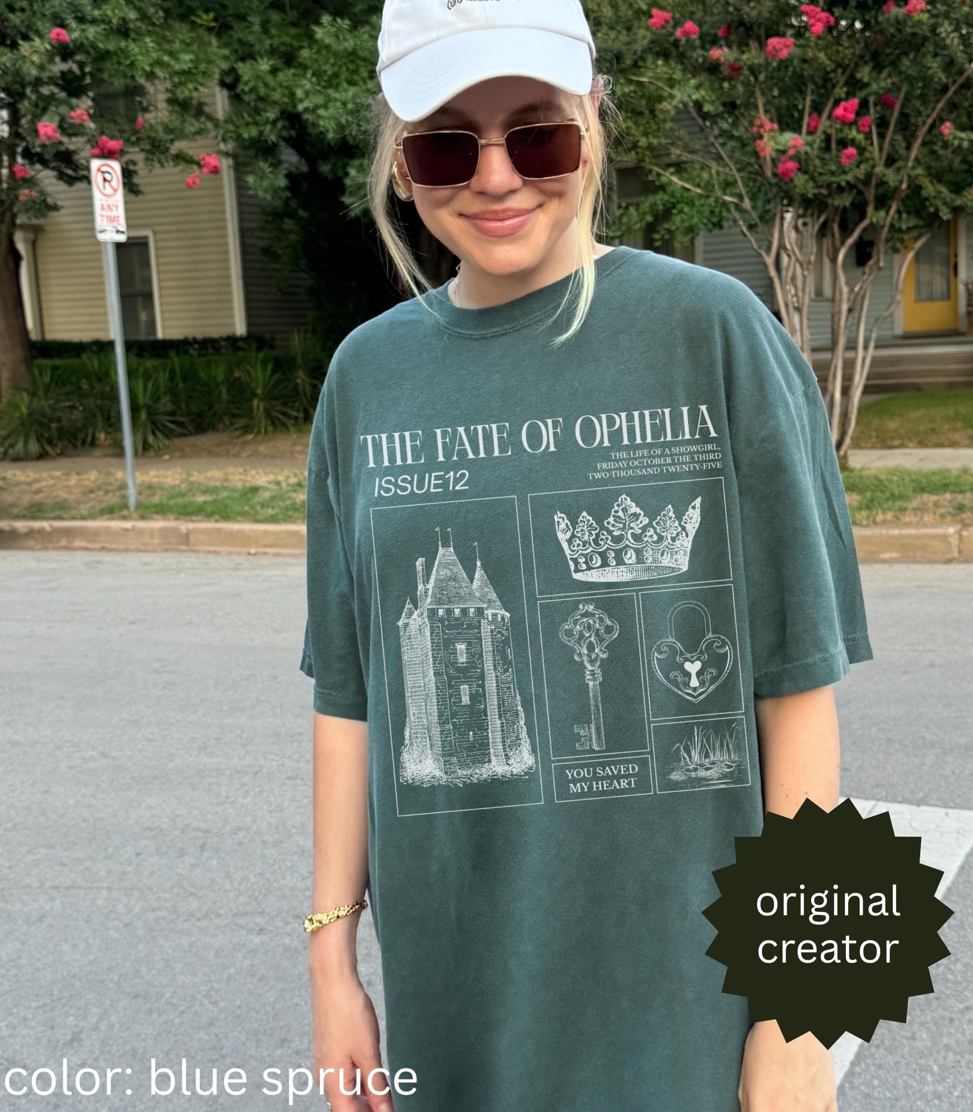 Shakespeare Fate of Ophelia Hamlet In My Showgirl Era Pearls Music Lyric Concert Album 12 Release Comfort Colors Tee Eldest Daughter Gift