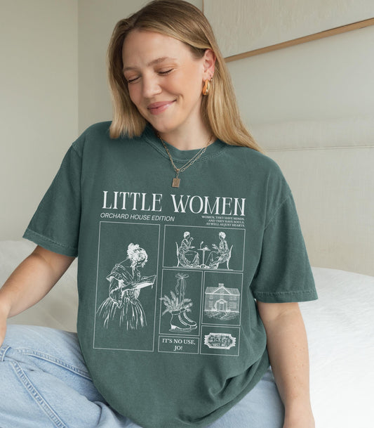 Little Women Bookish Tshirt Cottagecore March Sisters It's No Use Jo Beth Amy Meg Orchard House Fandom Merch Booktok Christmas Reader Gift