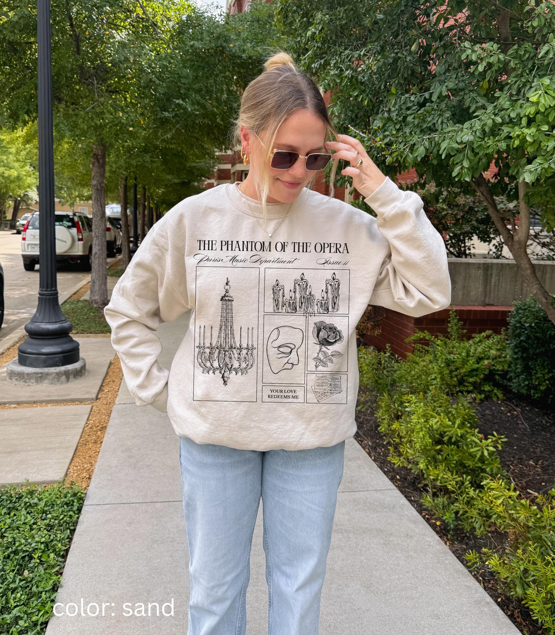 Gaston Leroux Phantom of the Opera Gothic Literature Sweatshirt Spooky Classic Horror Theater Drama Lover Halloween Morally Grey Villain