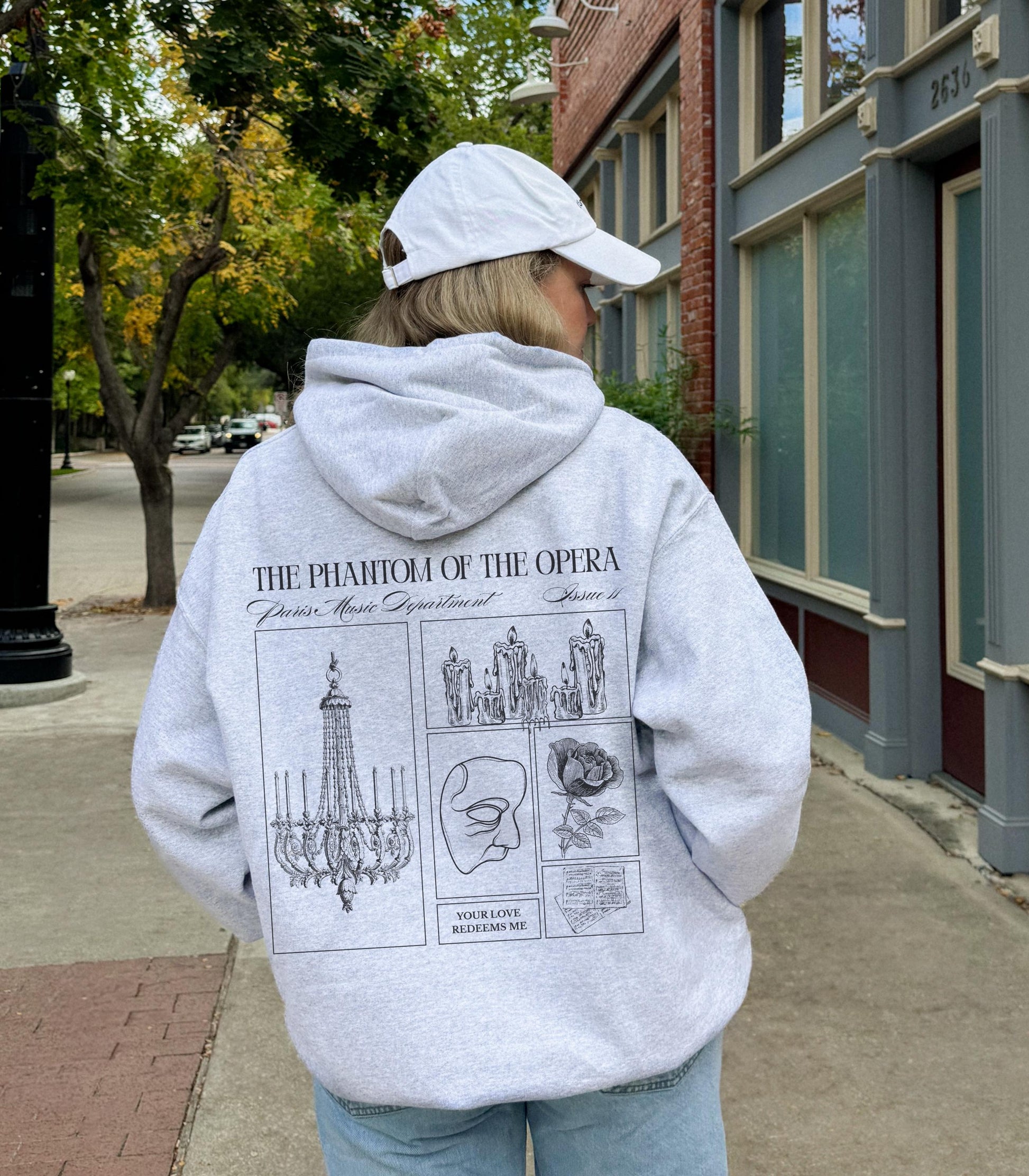 Gaston Leroux Phantom of the Opera Gothic Literature Hoodie Spooky Season Classic Horror Theater Drama Lover Halloween Morally Grey Villain