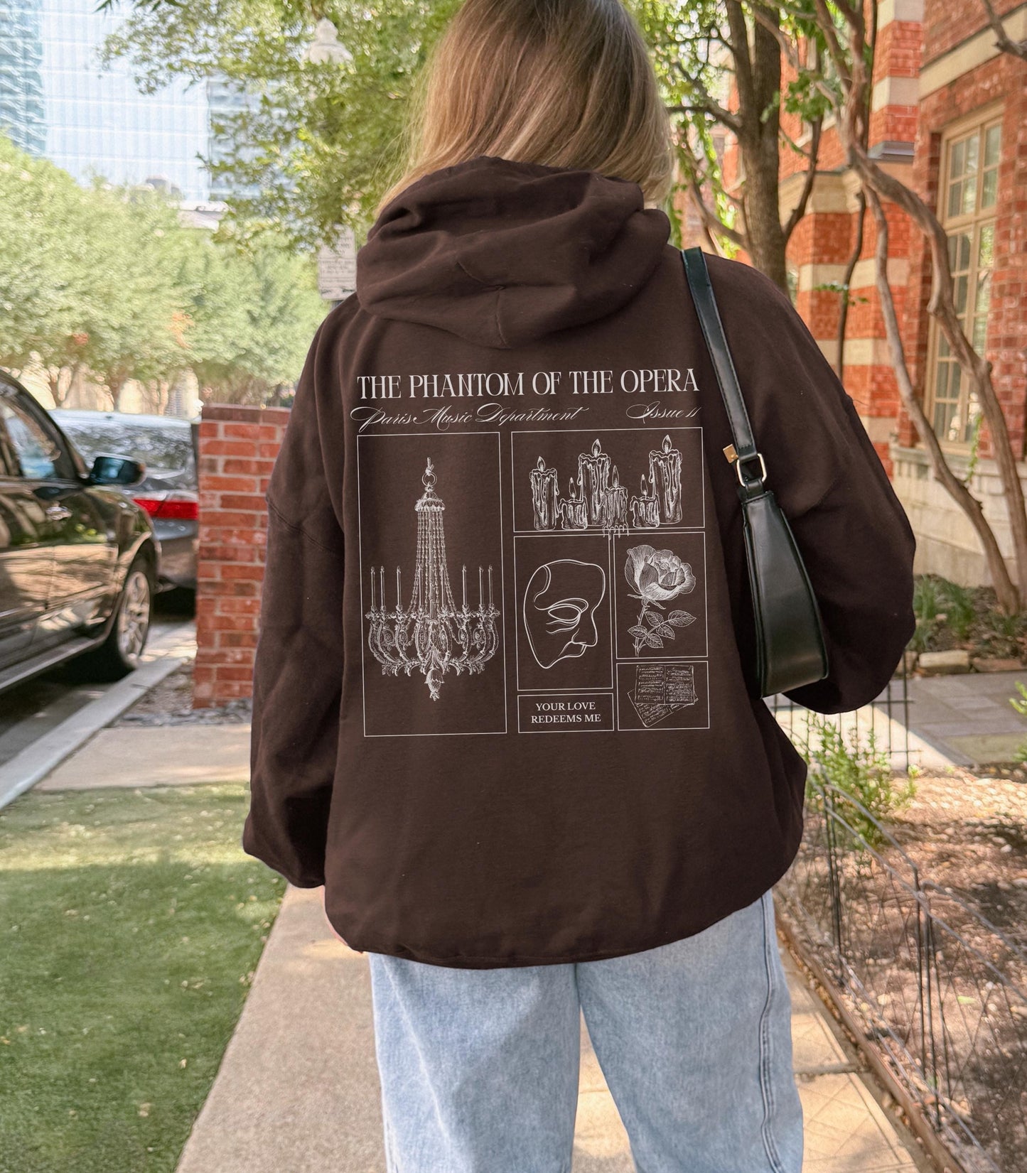 Gaston Leroux Phantom of the Opera Gothic Literature Hoodie Spooky Season Classic Horror Theater Drama Lover Halloween Morally Grey Villain