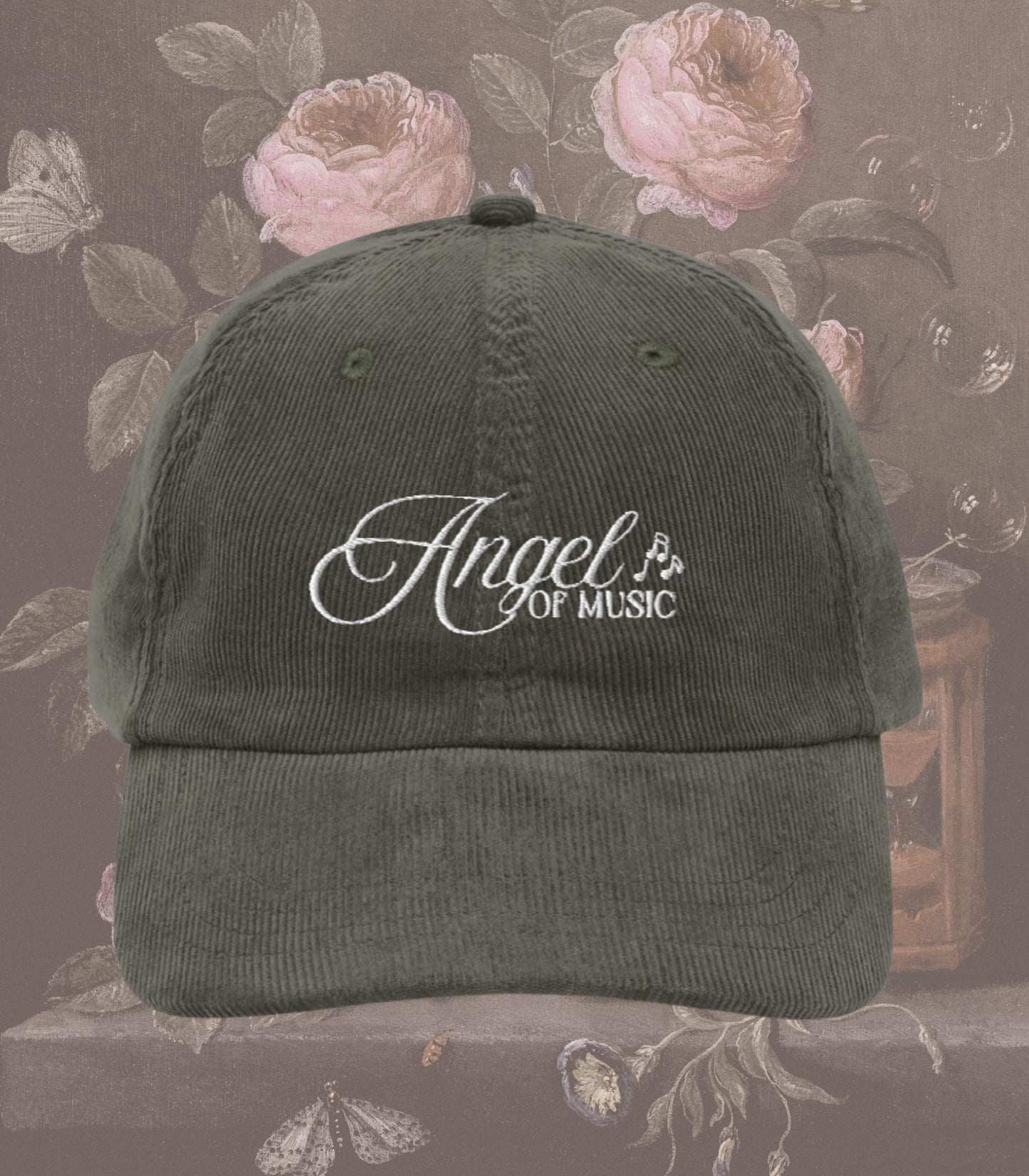 Gaston Leroux Phantom of the Opera Gothic Embroidered Corduroy Hat * Angel of Music Horror Lover Cast Wrap Singer Singing Teacher Coach Gift