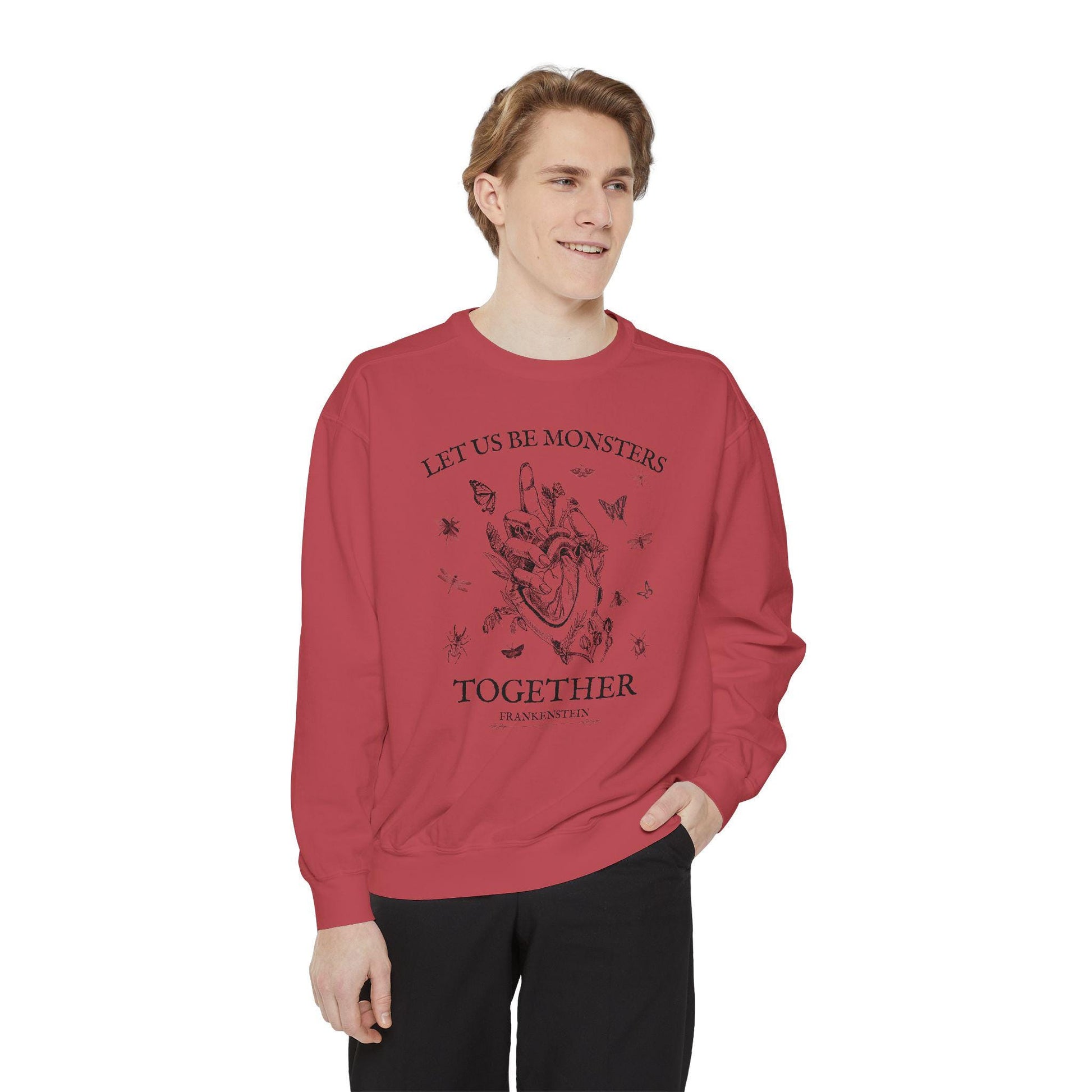 Frankenstein Mary Shelley Sweatshirt * Insects Spooky Horror Gothic Monster Movie Lover Merch Bookish Halloween Dark Romance Academia Gift