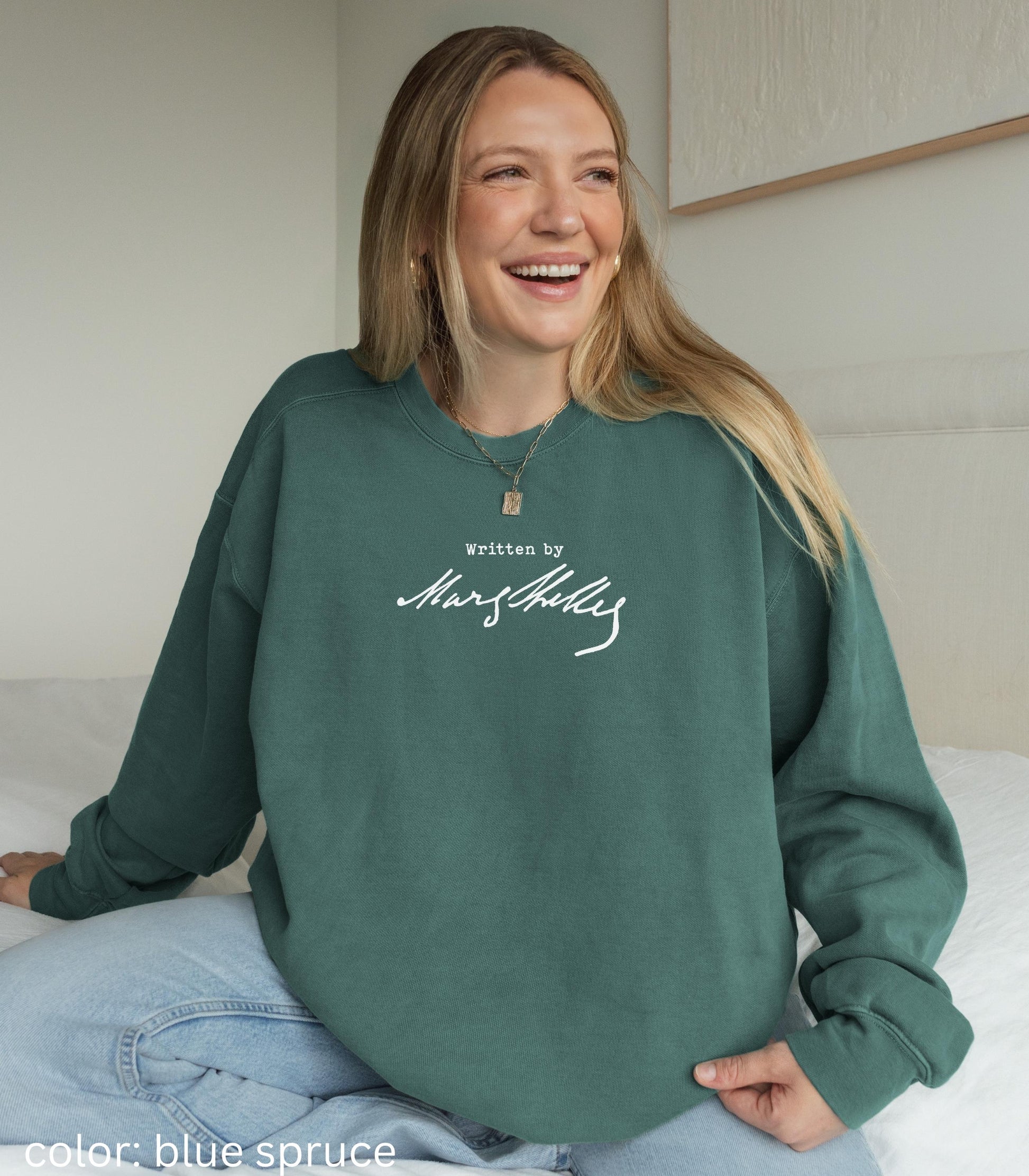 Frankenstein Written By Mary Shelley Comfort Colors Sweatshirt Dark Gothic Romance Horror Movie Lover Subtle Bookish Christmas Gift 2025
