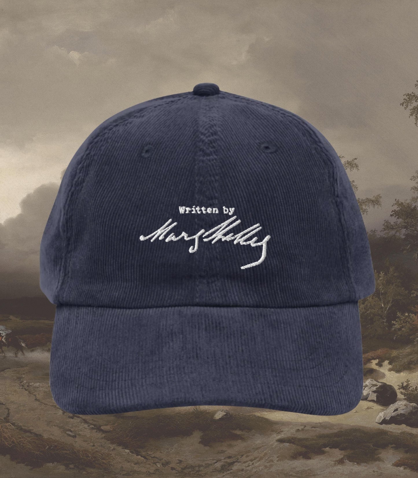 Written by Mary Shelley Frankenstein Dark Romance Corduroy Embroidered Hat Bookish Gothic Literature Horror Movie Lover Christmas 2025 Gift
