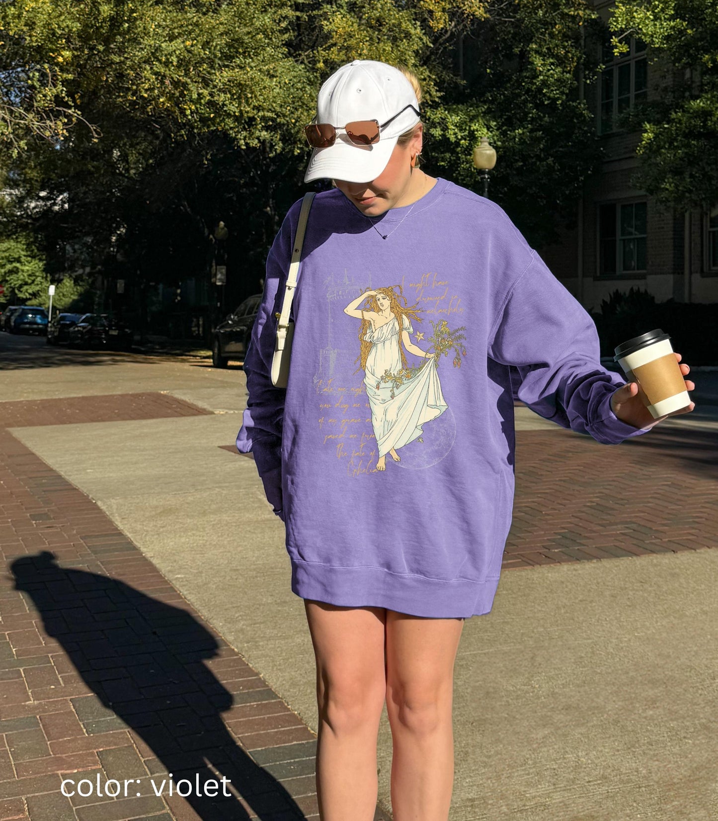 Shakespeare Fate of Ophelia Comfort Colors Sweatshirt Vintage Hamlet Showgirl Era Pearls Music Lyric Concert Album Release Eldest Daughter