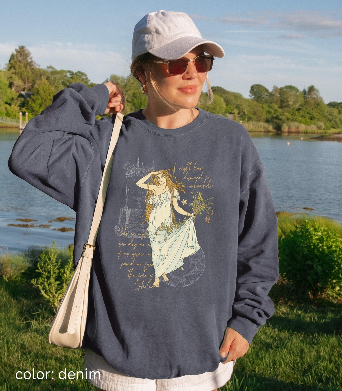 Shakespeare Fate of Ophelia Comfort Colors Sweatshirt Vintage Hamlet Showgirl Era Pearls Music Lyric Concert Album Release Eldest Daughter