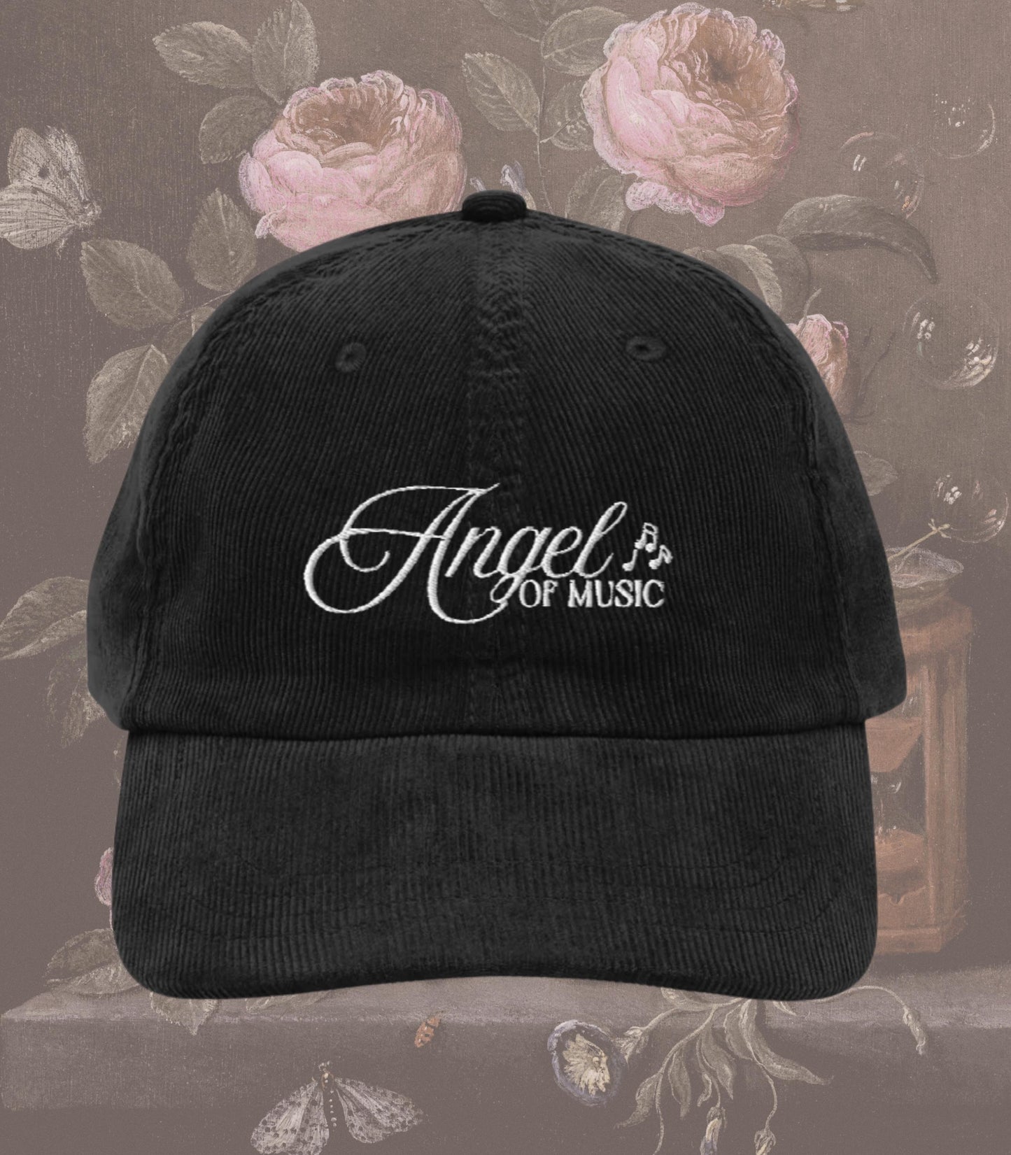 Gaston Leroux Phantom of the Opera Gothic Embroidered Corduroy Hat * Angel of Music Horror Lover Cast Wrap Singer Singing Teacher Coach Gift