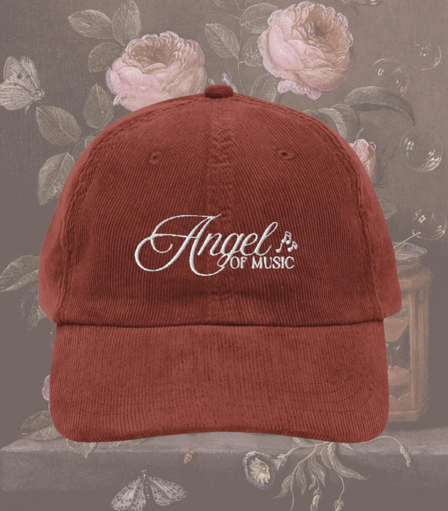 Gaston Leroux Phantom of the Opera Gothic Embroidered Corduroy Hat * Angel of Music Horror Lover Cast Wrap Singer Singing Teacher Coach Gift