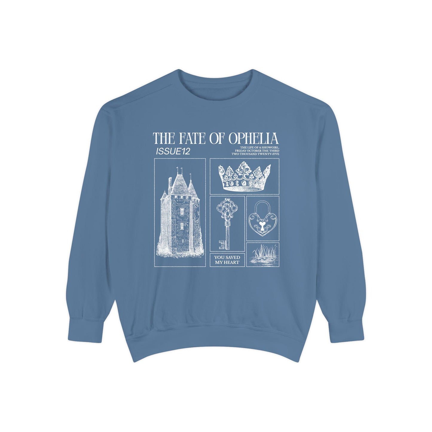 Shakespeare Fate of Ophelia Hamlet In My Showgirl Era Pearls Music Lyric Concert Album Release Sweatshirt Eldest Daughter Secret Santa Gift