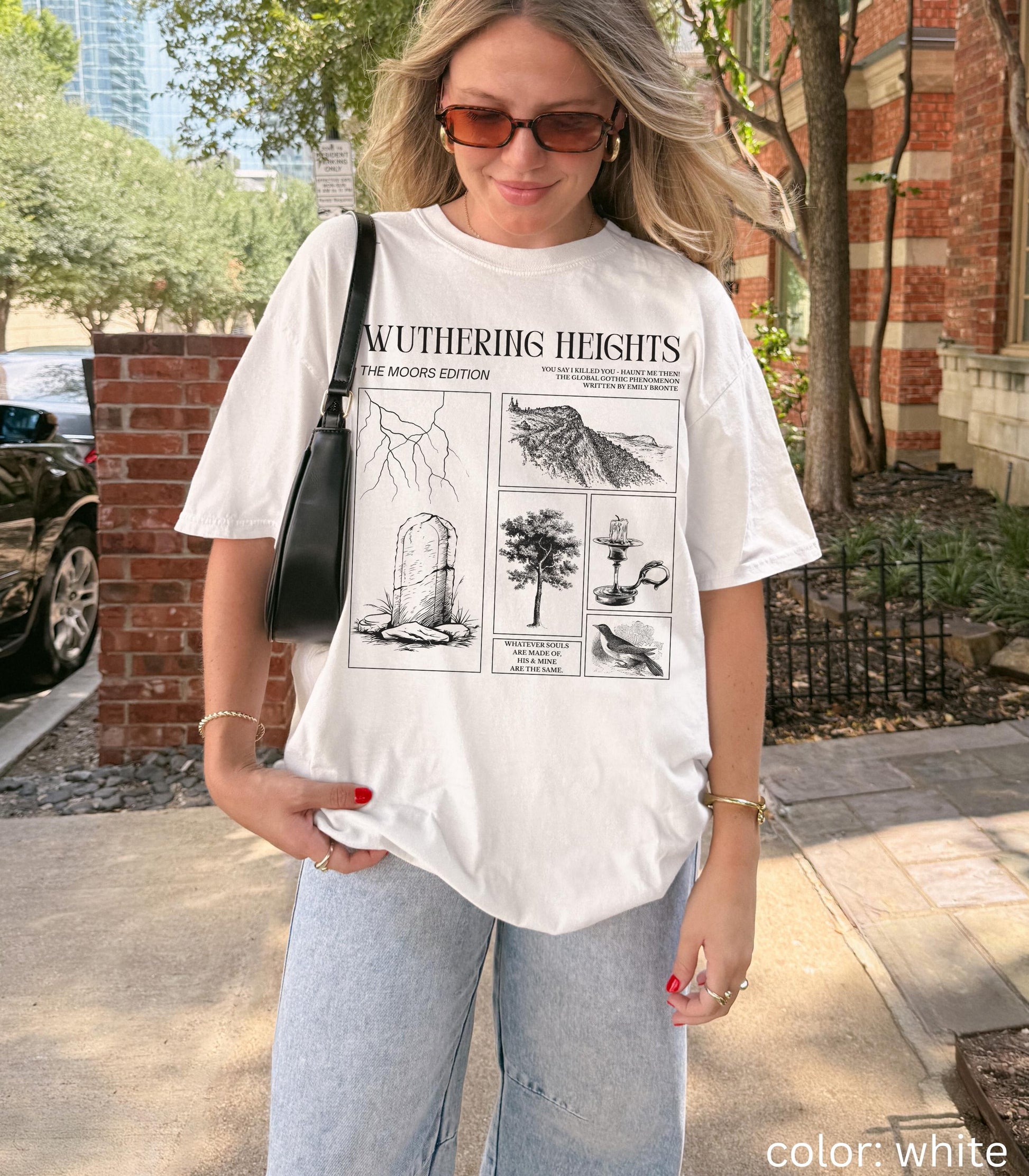 Wuthering Heights Emily Bronte Comfort Colors Tee Retro Classic Gothic Dark Romance Movie Gift Bookish Academia Classic Literature Valentine