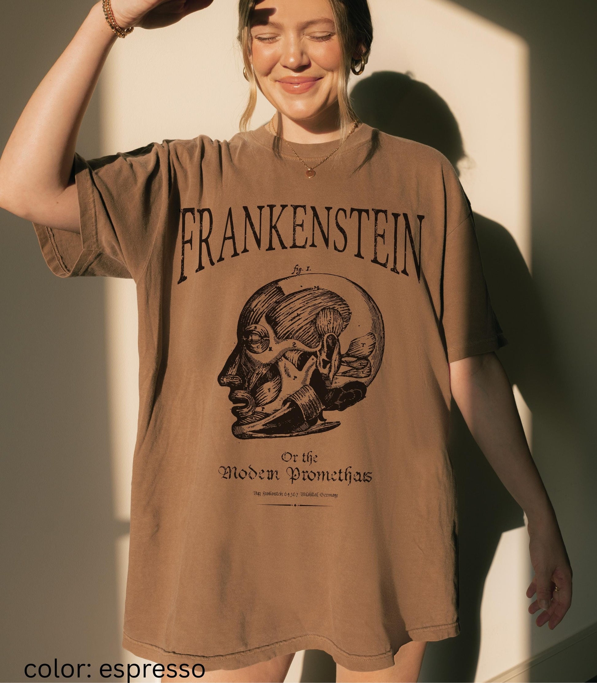 Frankenstein Modern Prometheus Comfort Colors Tee Mary Shelley Quote Horror Gothic Monster Movie Lover 2025 Bookish Merch Dark Academia