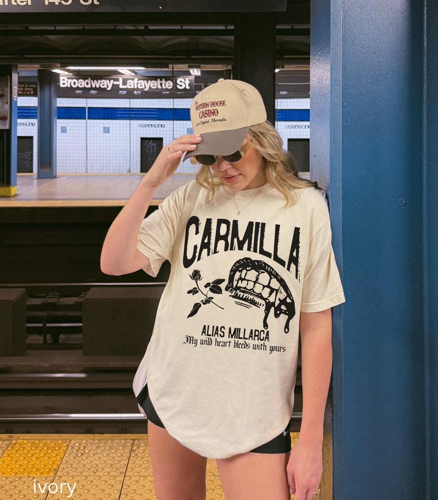 Carmilla Vampire Comfort Colors Tee Monster Lover Retro Cult Classic Horror Movie Dark Gothic Sapphic Romance Subtle Bookish Merch Valentine