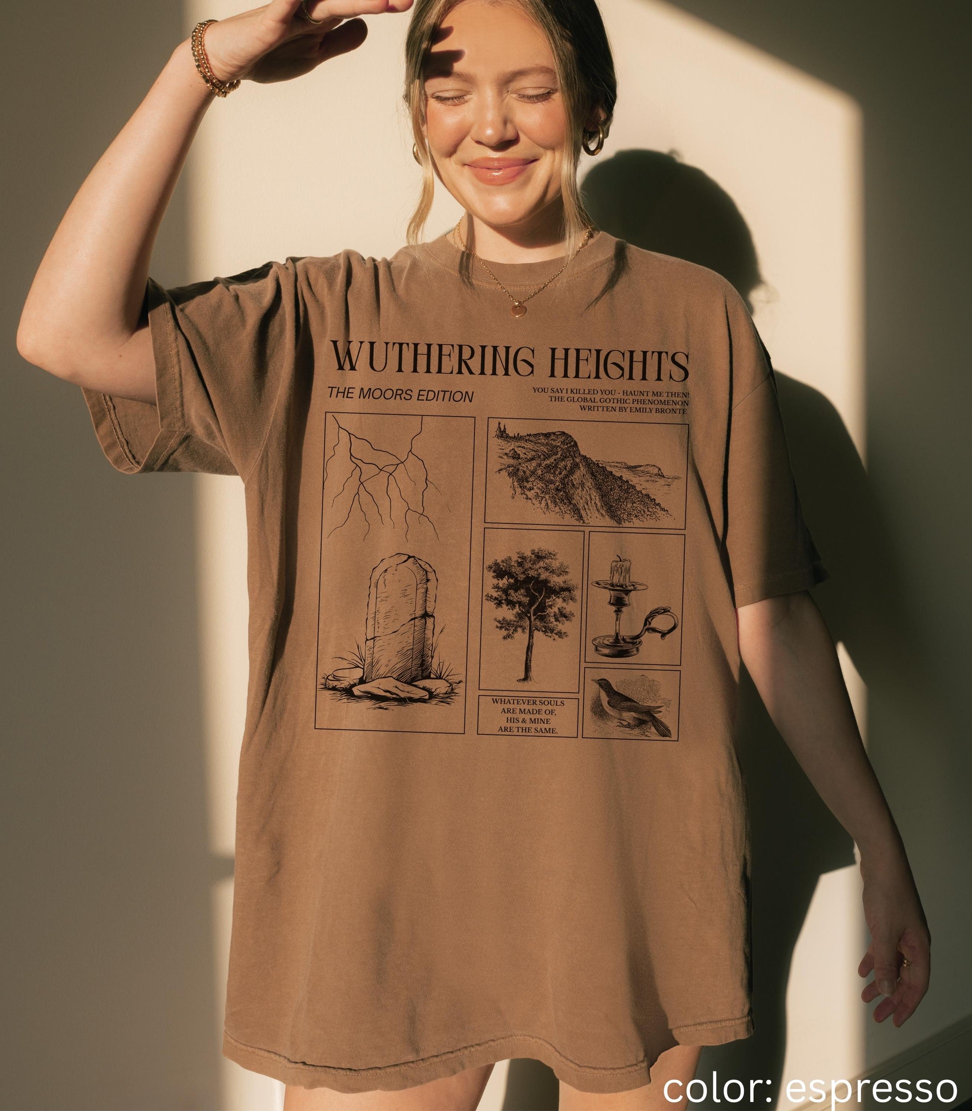 Wuthering Heights Emily Bronte Comfort Colors Tee Retro Classic Gothic Dark Romance Movie Gift Bookish Academia Classic Literature Valentine