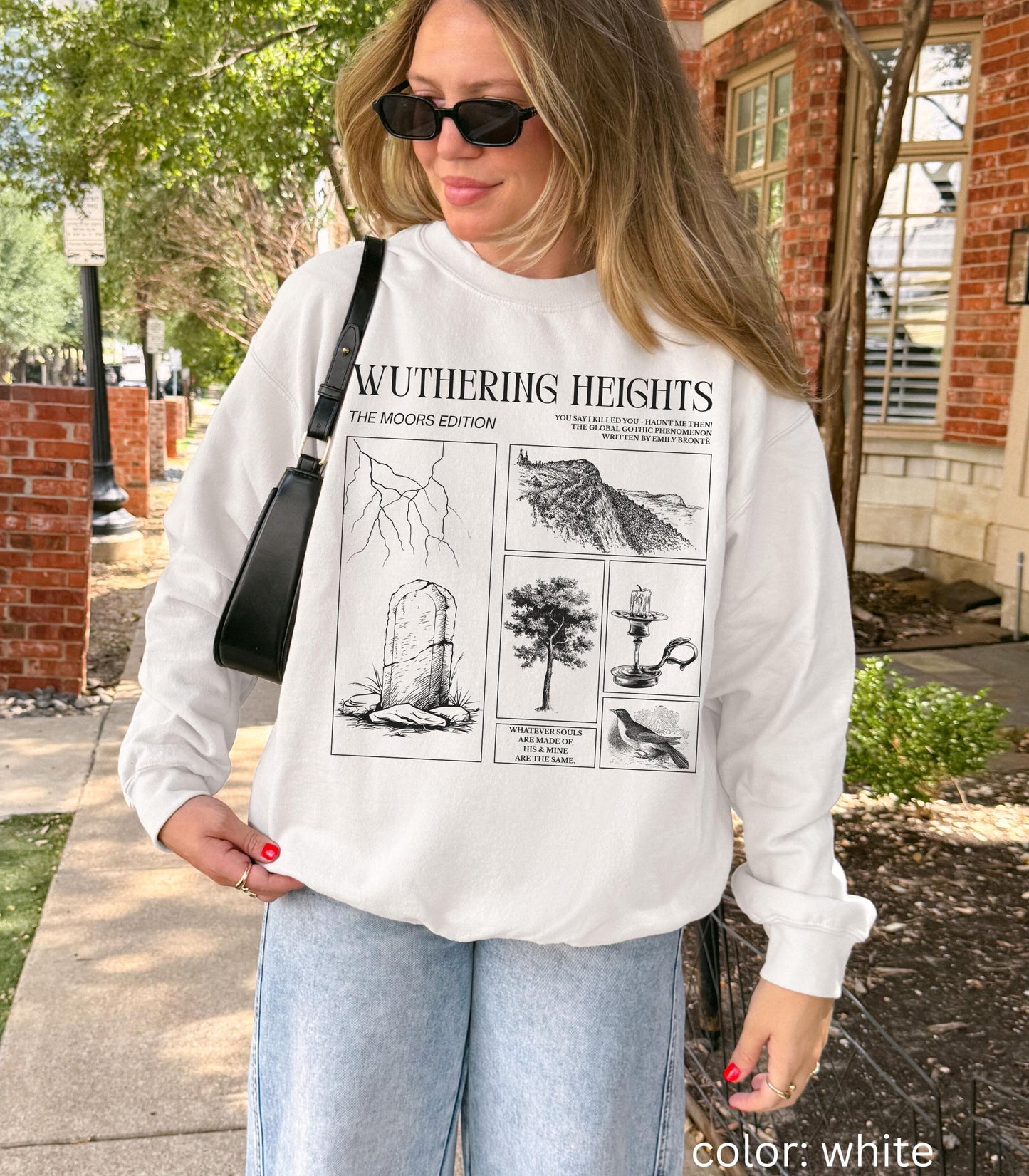 Wuthering Heights Emily Bronte Dark Gothic Romance Sweatshirt Valentine Gift Bookish Classic Literature Academia Cathy Heathcliff Movie 2026
