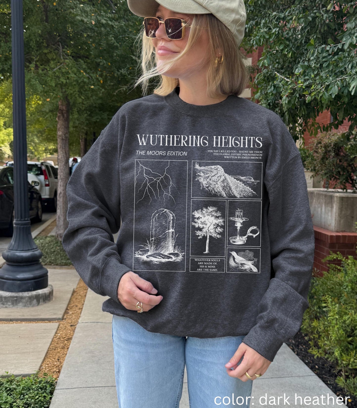 Wuthering Heights Emily Bronte Dark Gothic Romance Sweatshirt Valentine Gift Bookish Classic Literature Academia Cathy Heathcliff Movie 2026
