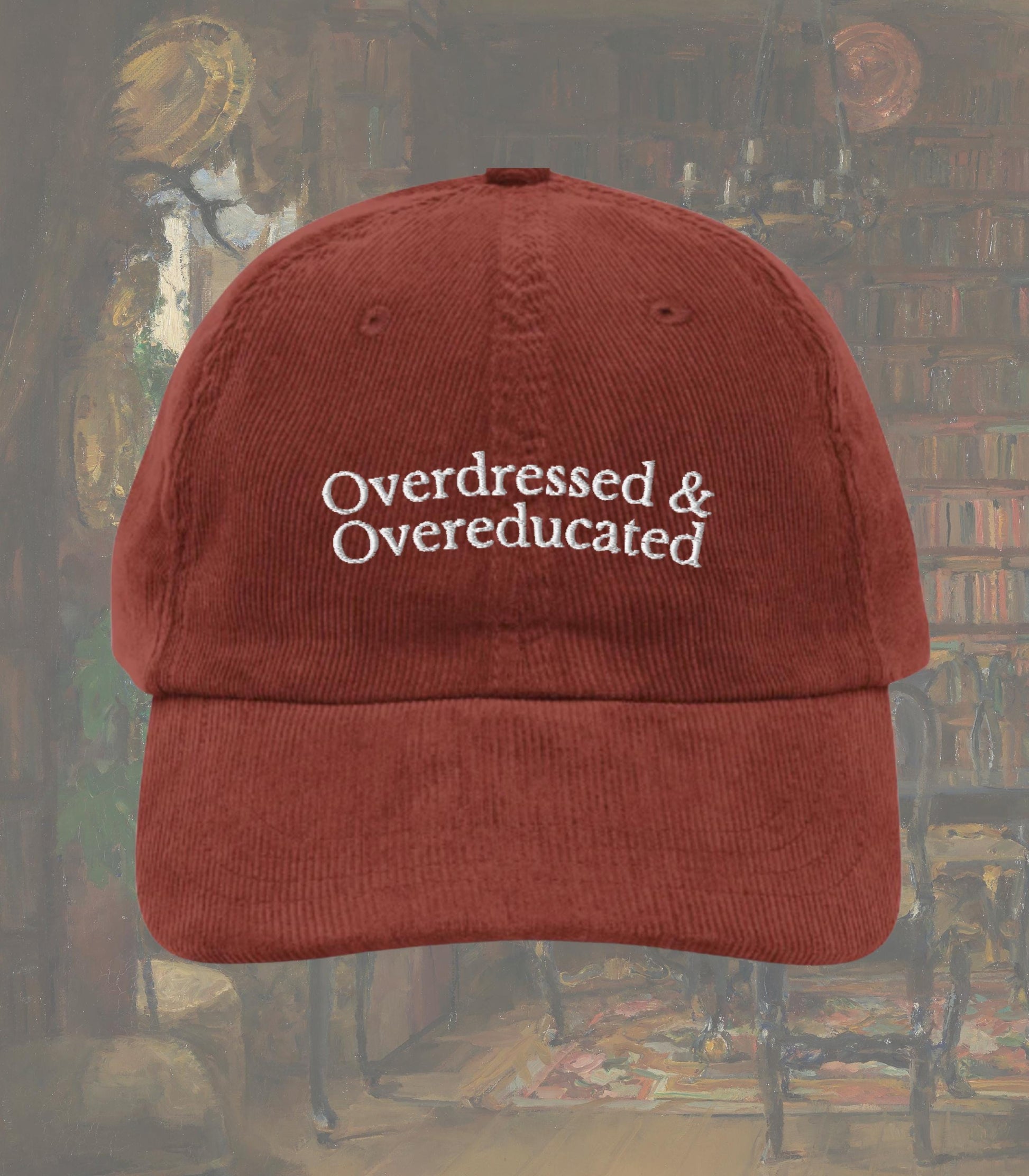 Oscar Wilde Overdressed and Overeducated Corduroy Hat * Dark Academia Subtle Bookish Classic Literature Teacher Gift Dorian Gray Merch