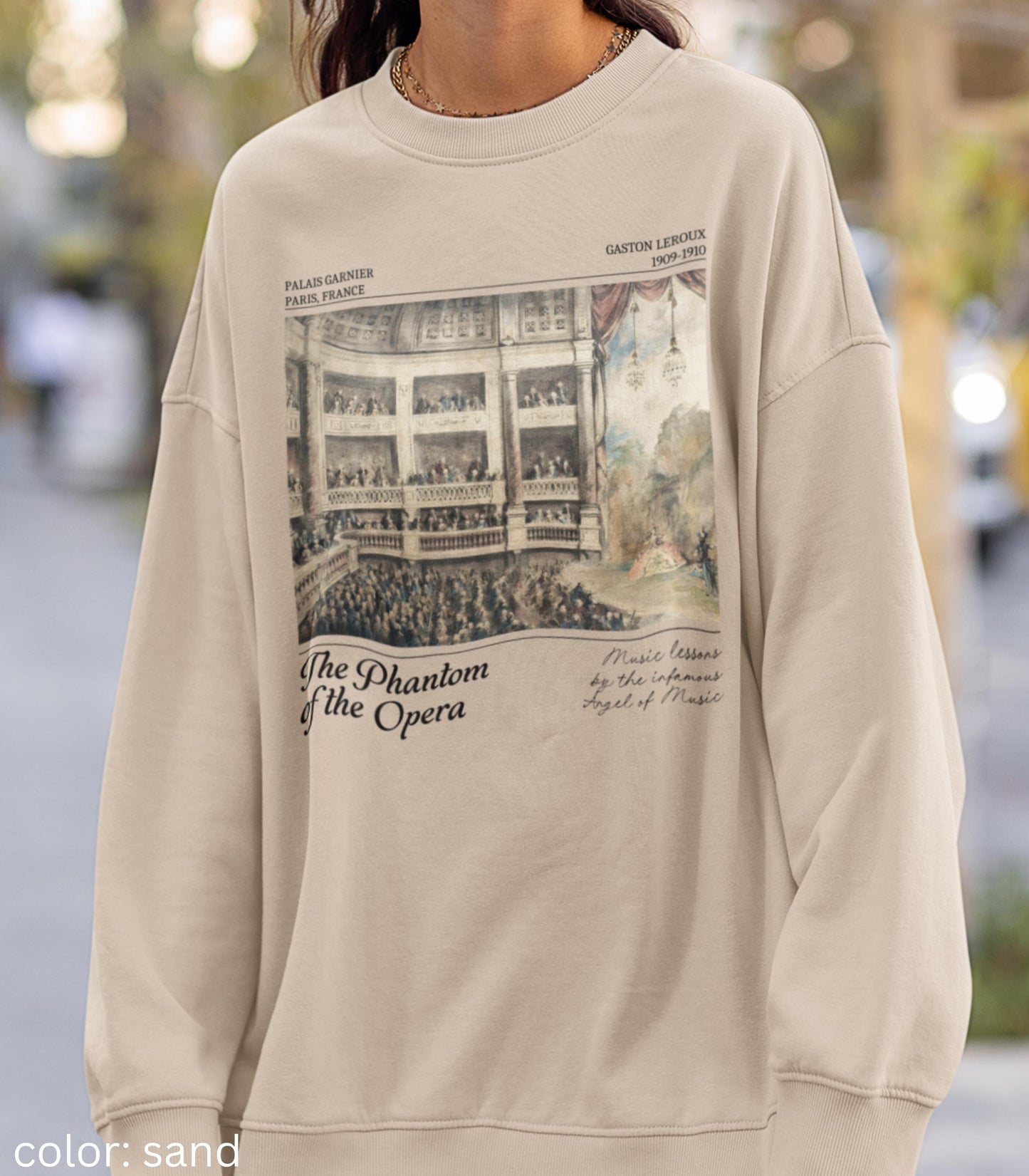 Phantom of the Opera Sweatshirt * Dark Gothic Romance Classic Literature Horror Fan Theater Drama Lover Morally Grey Villain Gaston Leroux
