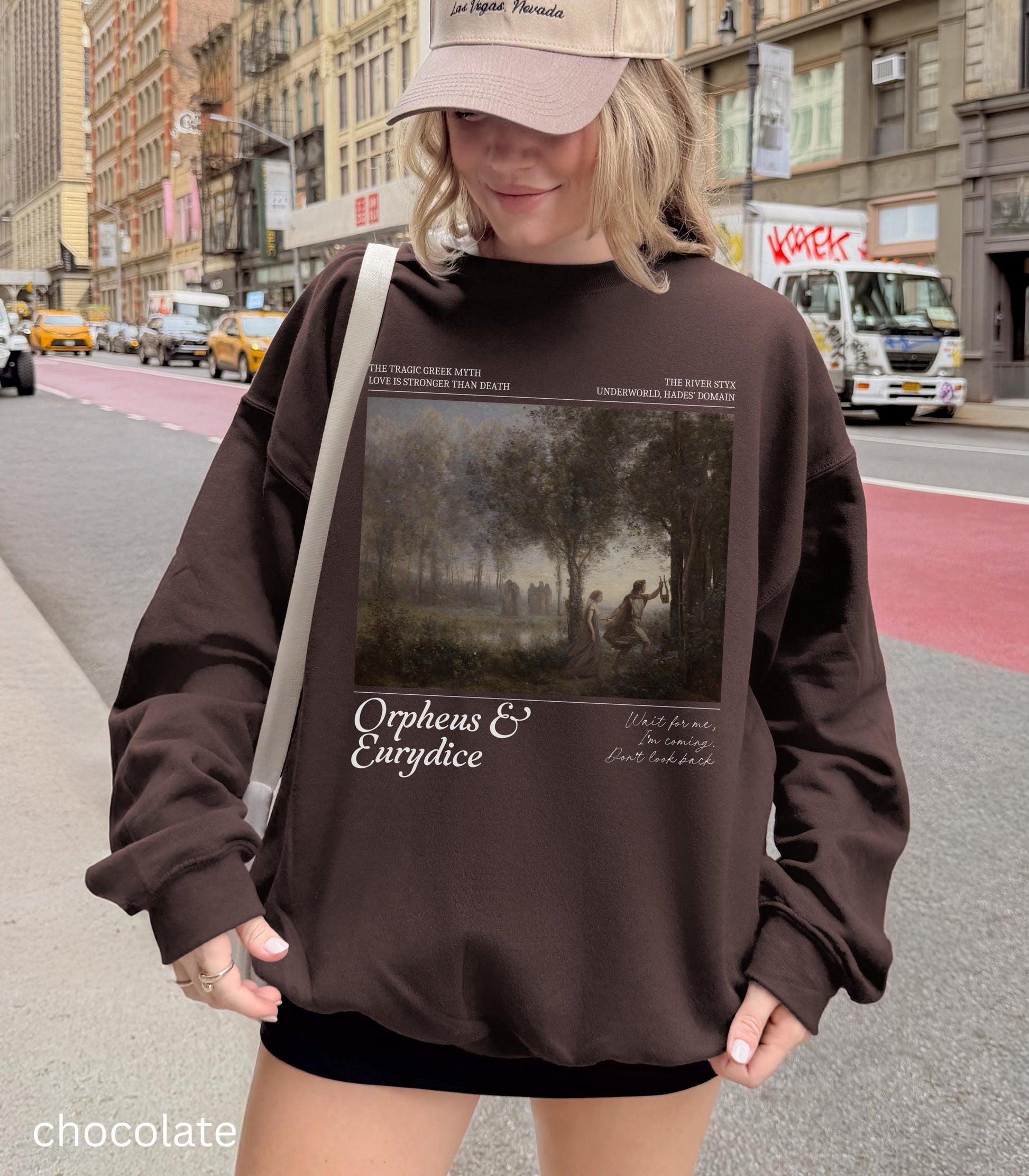 Orpheus and Eurydice Sweatshirt Subtle Greek Mythology Hades Persephone Dark Academia Underworld Styx Hell Back Musical Theatre Kid Merch