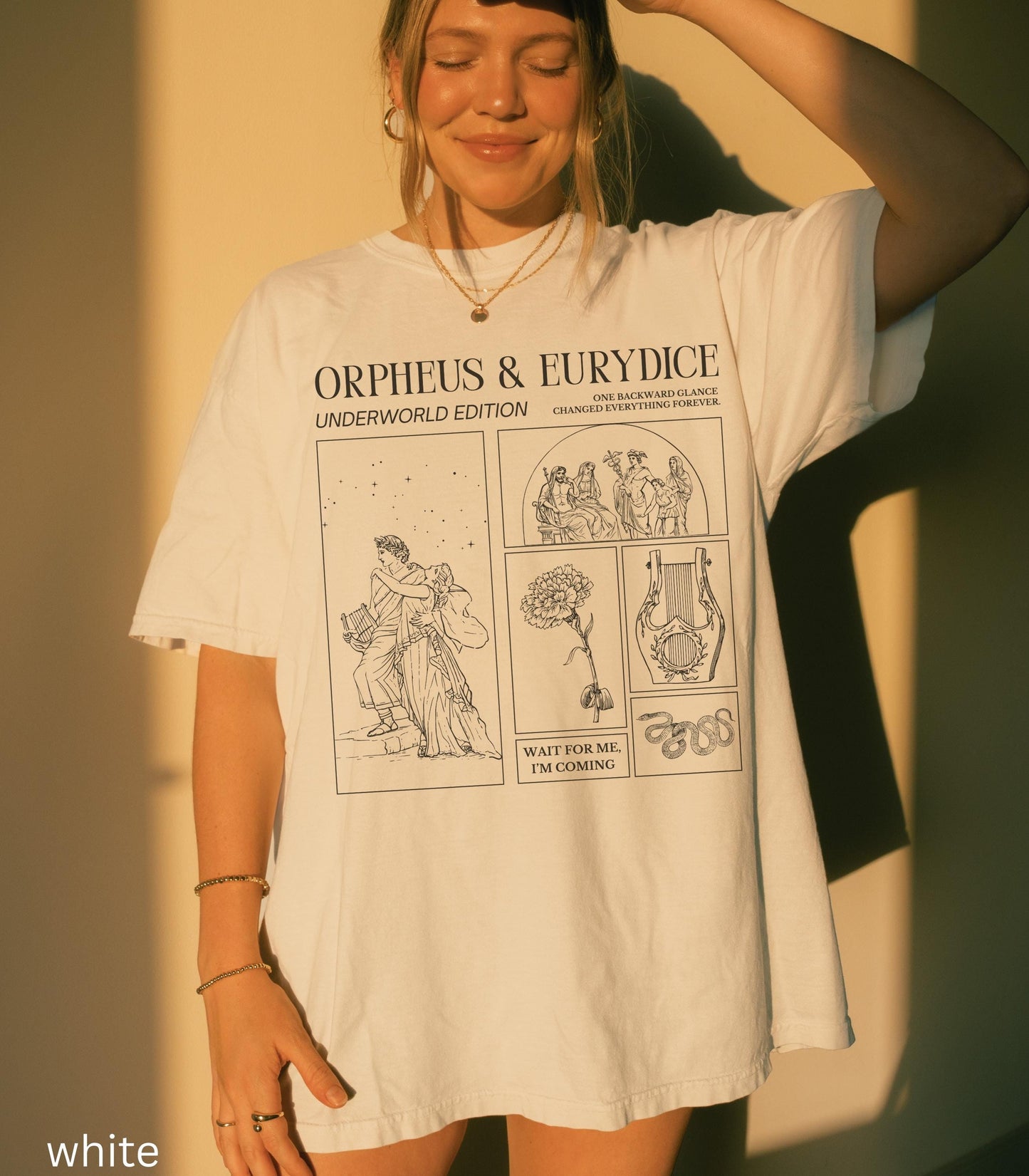 Orpheus and Eurydice Comfort Colors Greek Mythology Tee * Don't Look Back Subtle Hades Persephone Dark Academia Drama Musical Theatre Gift