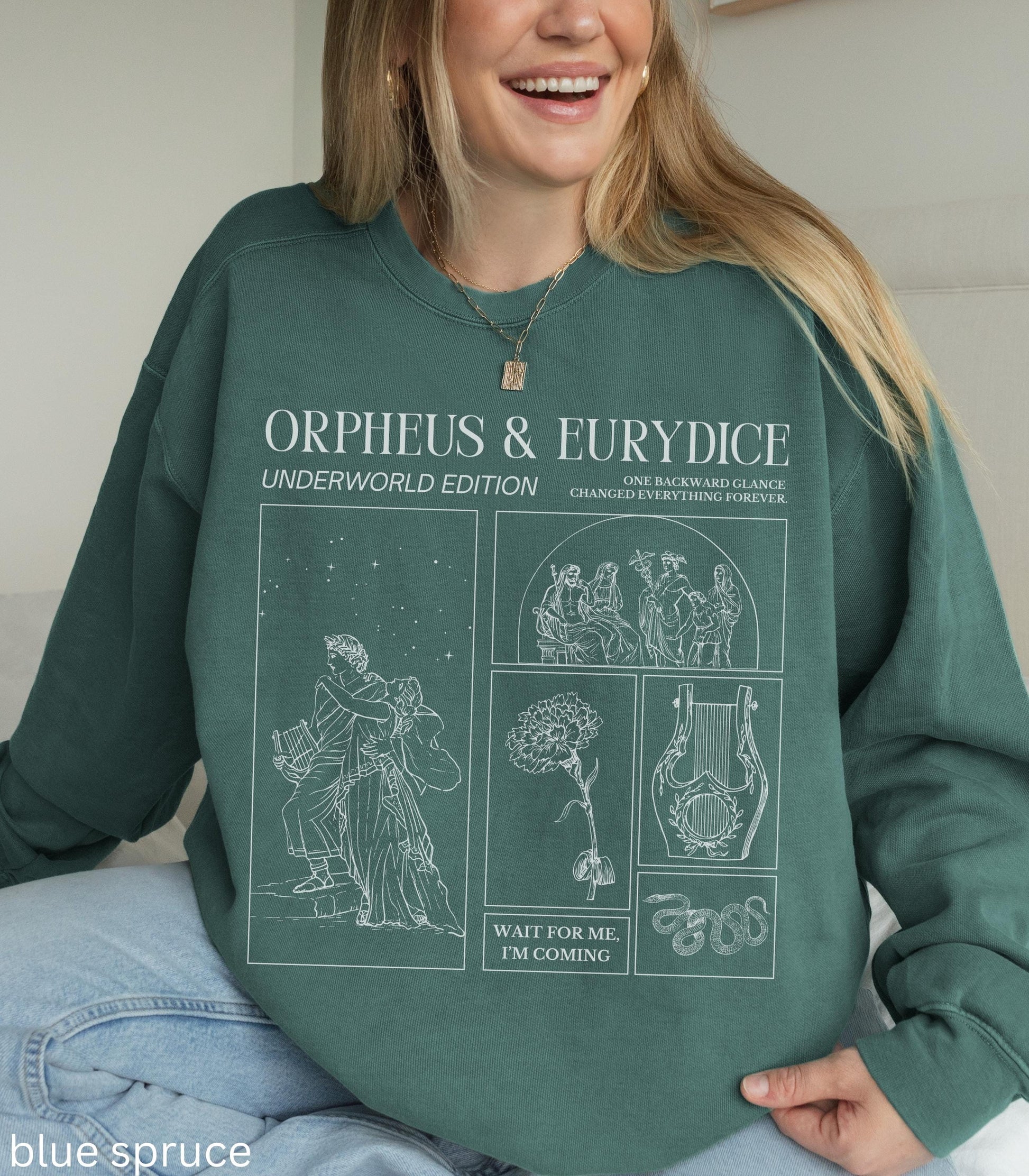 Orpheus and Eurydice Comfort Colors Sweatshirt Greek Mythology * Don't Look Back Hades Persephone Dark Academia Drama Musical Theatre Gift