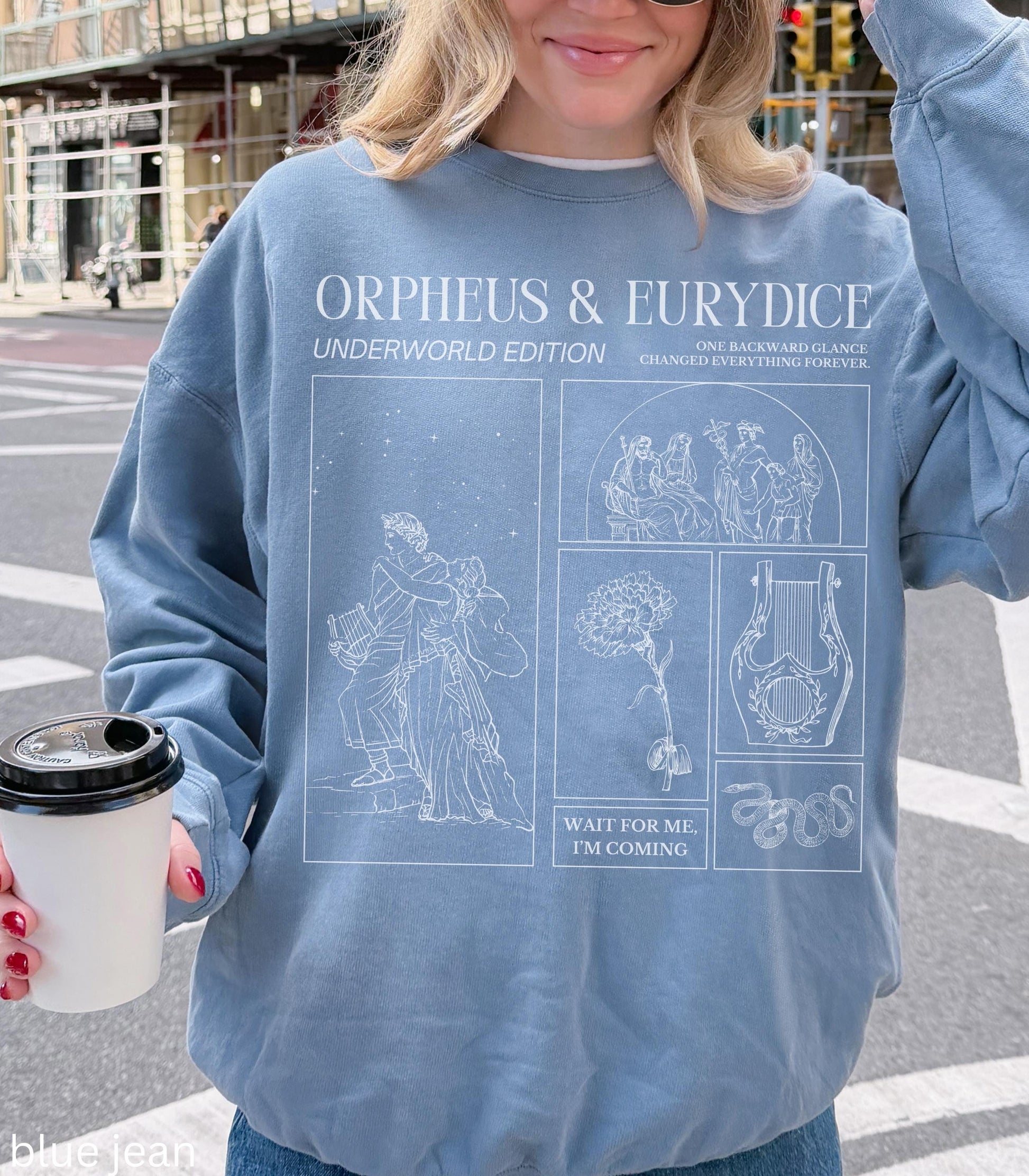 Orpheus and Eurydice Comfort Colors Sweatshirt Greek Mythology * Don't Look Back Hades Persephone Dark Academia Drama Musical Theatre Gift