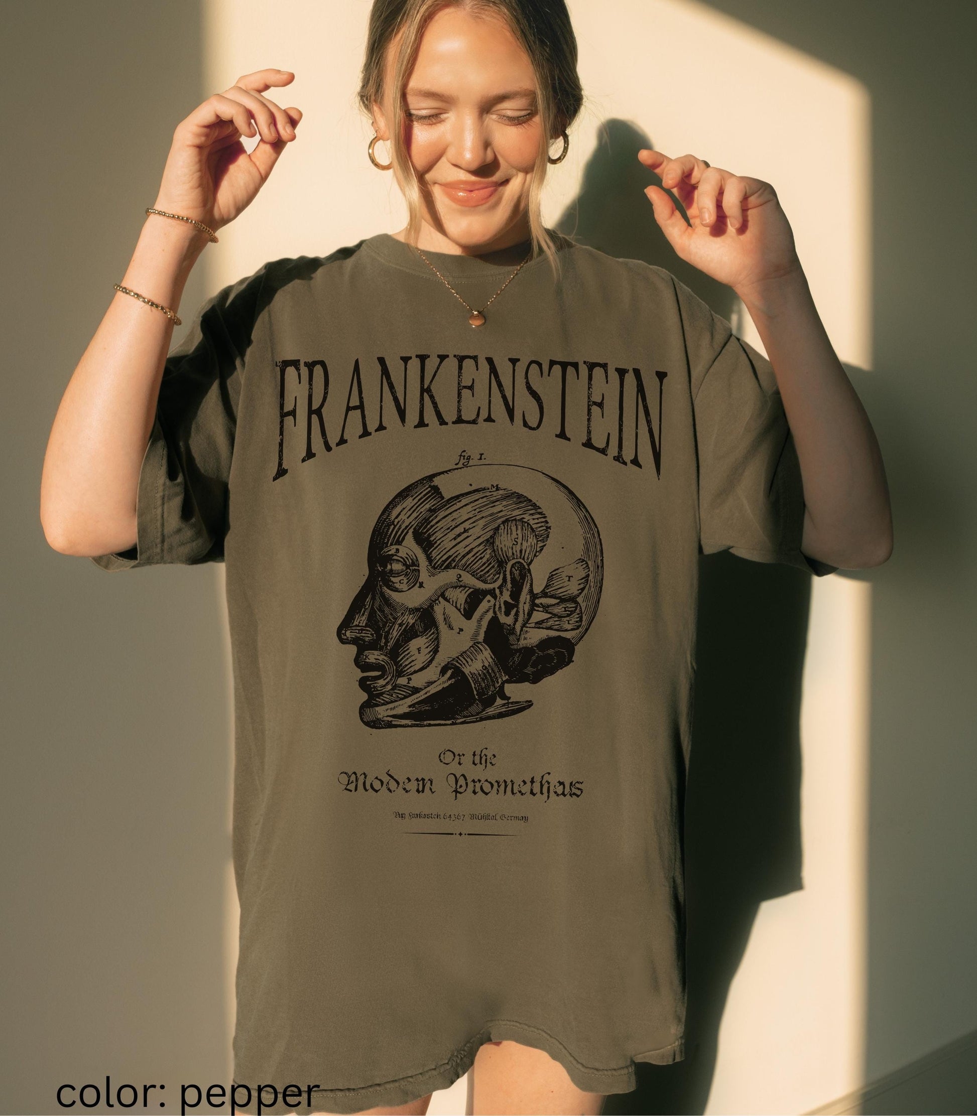 Frankenstein Modern Prometheus Comfort Colors Tee Mary Shelley Quote Horror Gothic Monster Movie Lover 2025 Bookish Merch Dark Academia