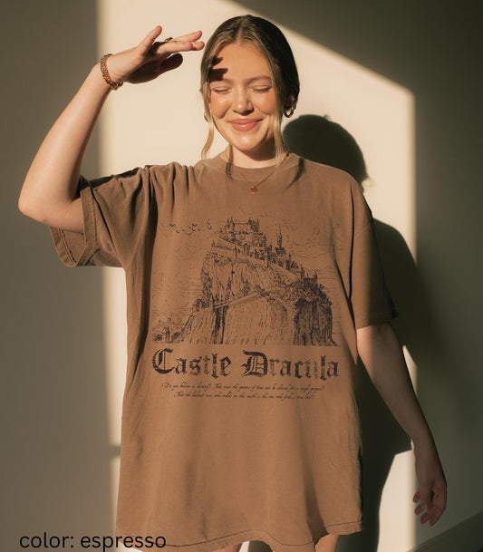 Bram Stoker's Castle Dracula King of Vampires Comfort Colors Tee * Morally Grey Villain Cult Classic Horror Movie Bats Dark Romance Bookish