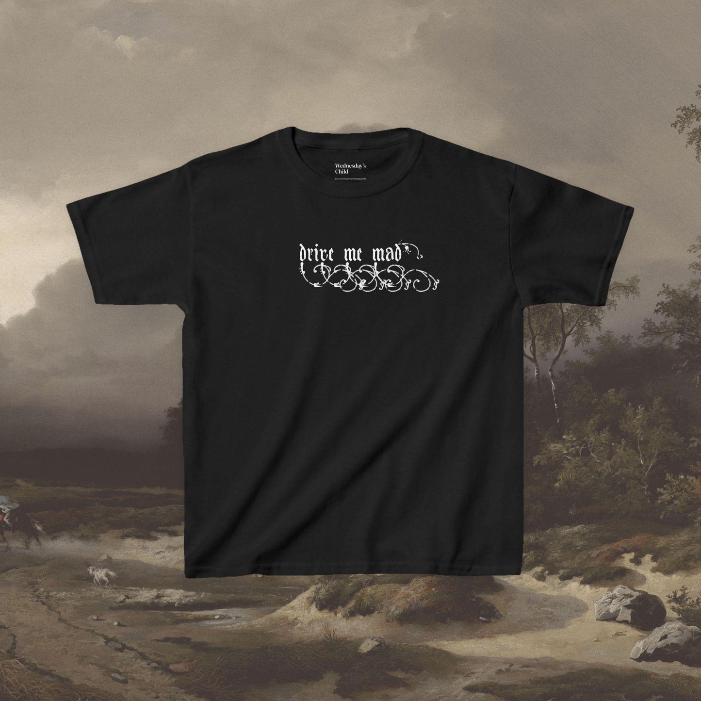 Wuthering Heights Drive Me Mad Baby Tee * Cathy Heathcliff Dark Gothic Romance Movie Lover Valentine 2026 Bookish Come Undone Book Club Gift