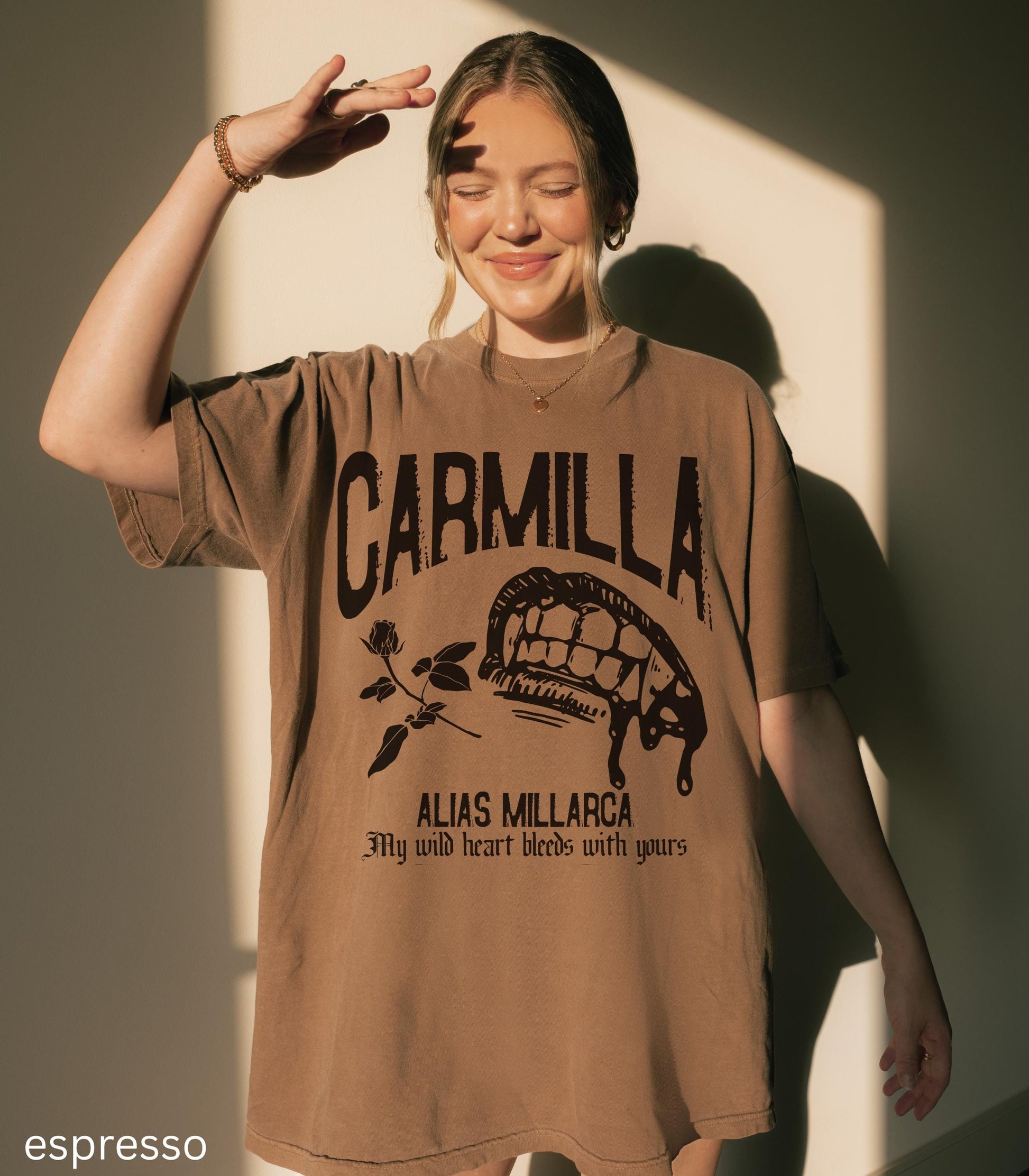 Carmilla Vampire Comfort Colors Tee Monster Lover Retro Cult Classic Horror Movie Dark Gothic Sapphic Romance Subtle Bookish Merch Valentine
