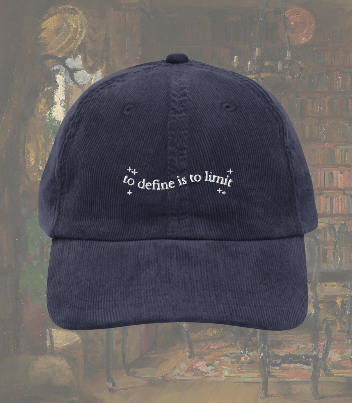Oscar Wilde To Define is to Limit Quote Corduroy Hat * Dark Academia Subtle Bookish Classic Literature Teacher Gift Reader Book Club Merch