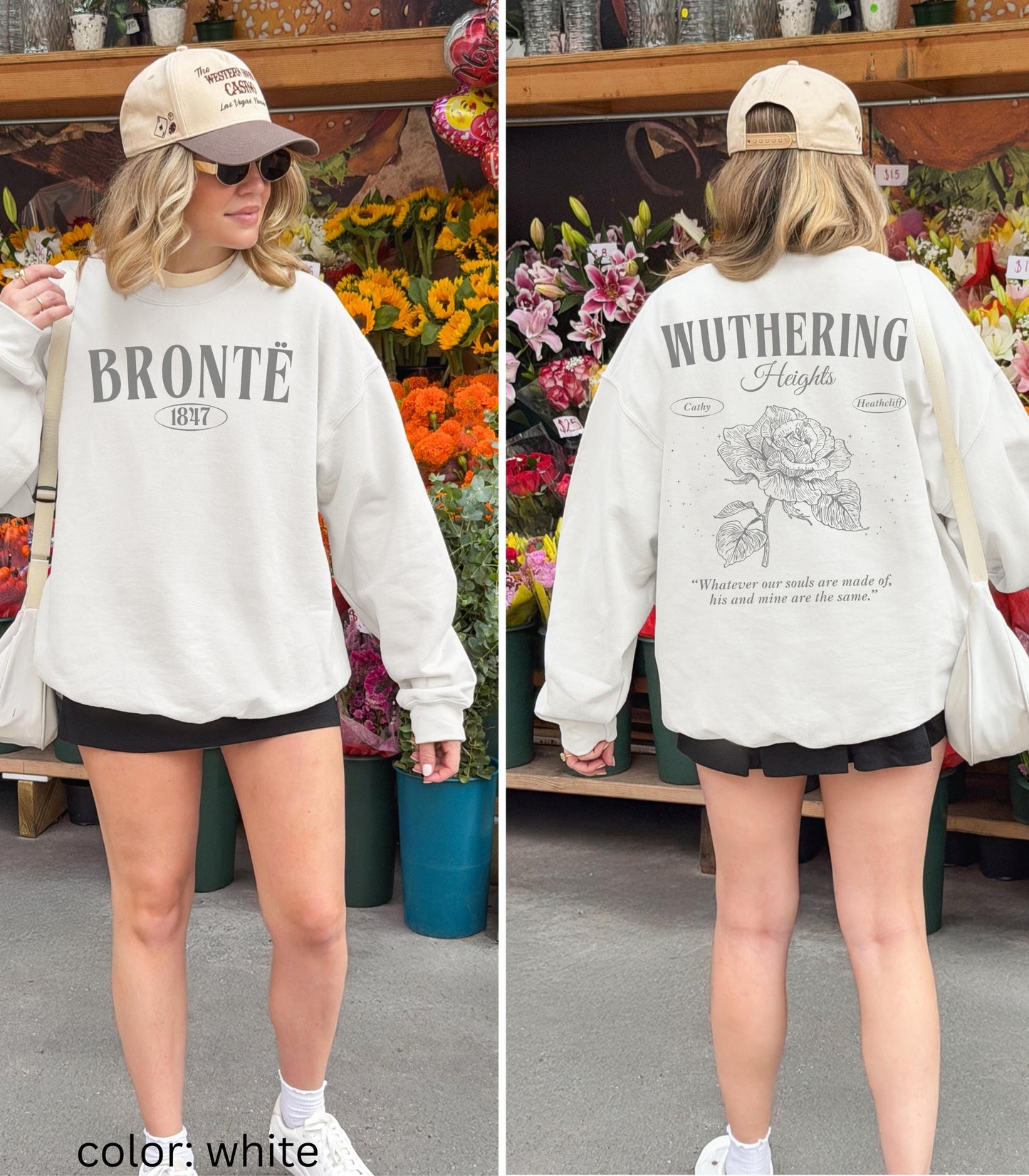 Wuthering Heights Emily Bronte Sweatshirt Retro Classic Gothic Dark Romance Movie Gift Bookish Academia Classic Literature Valentine Gift