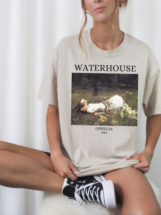 Ophelia Shakespeare Painting T-shirt * John William Waterhouse