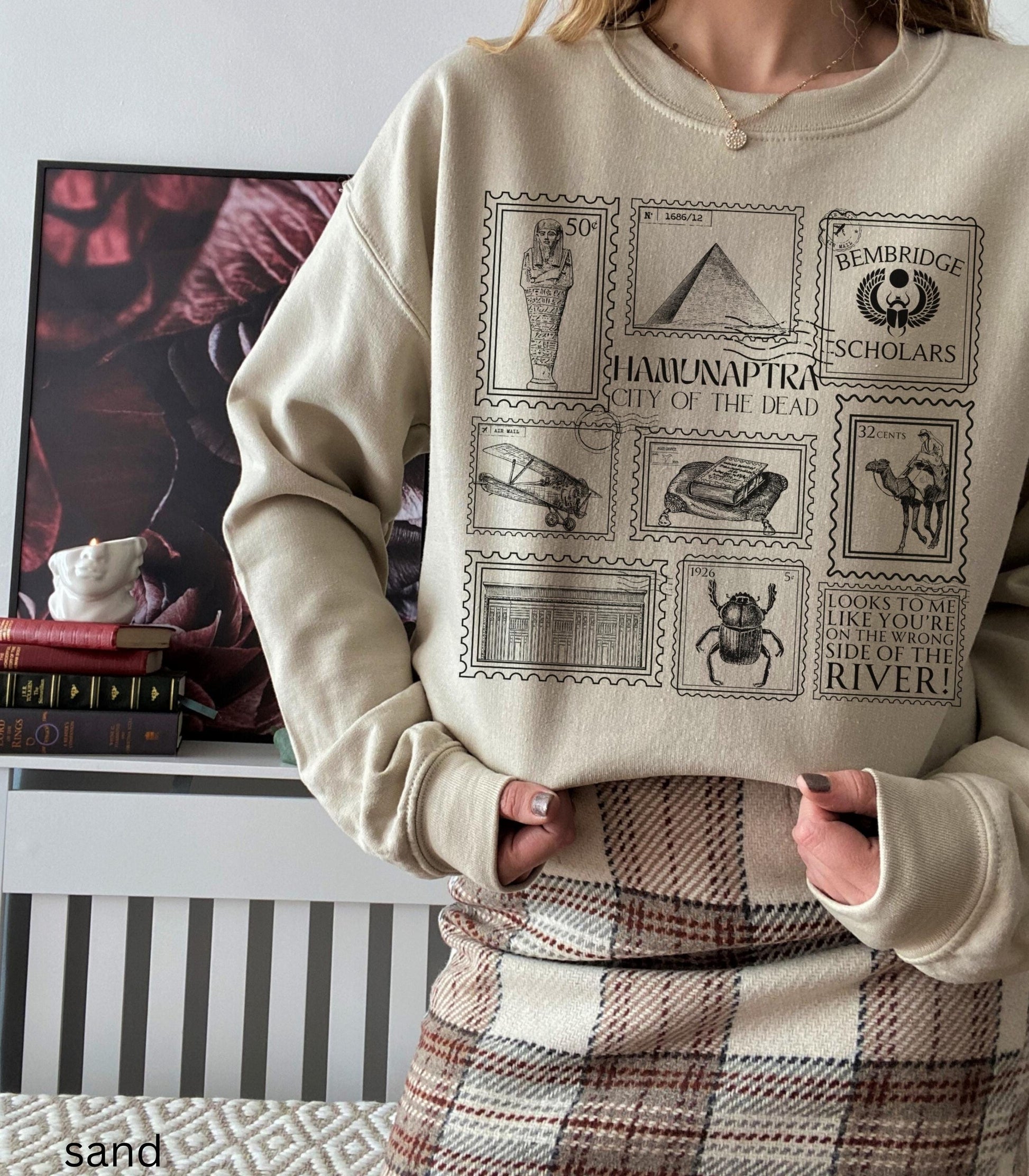 Mummy Hamunaptra Stamp Collection Sweatshirt