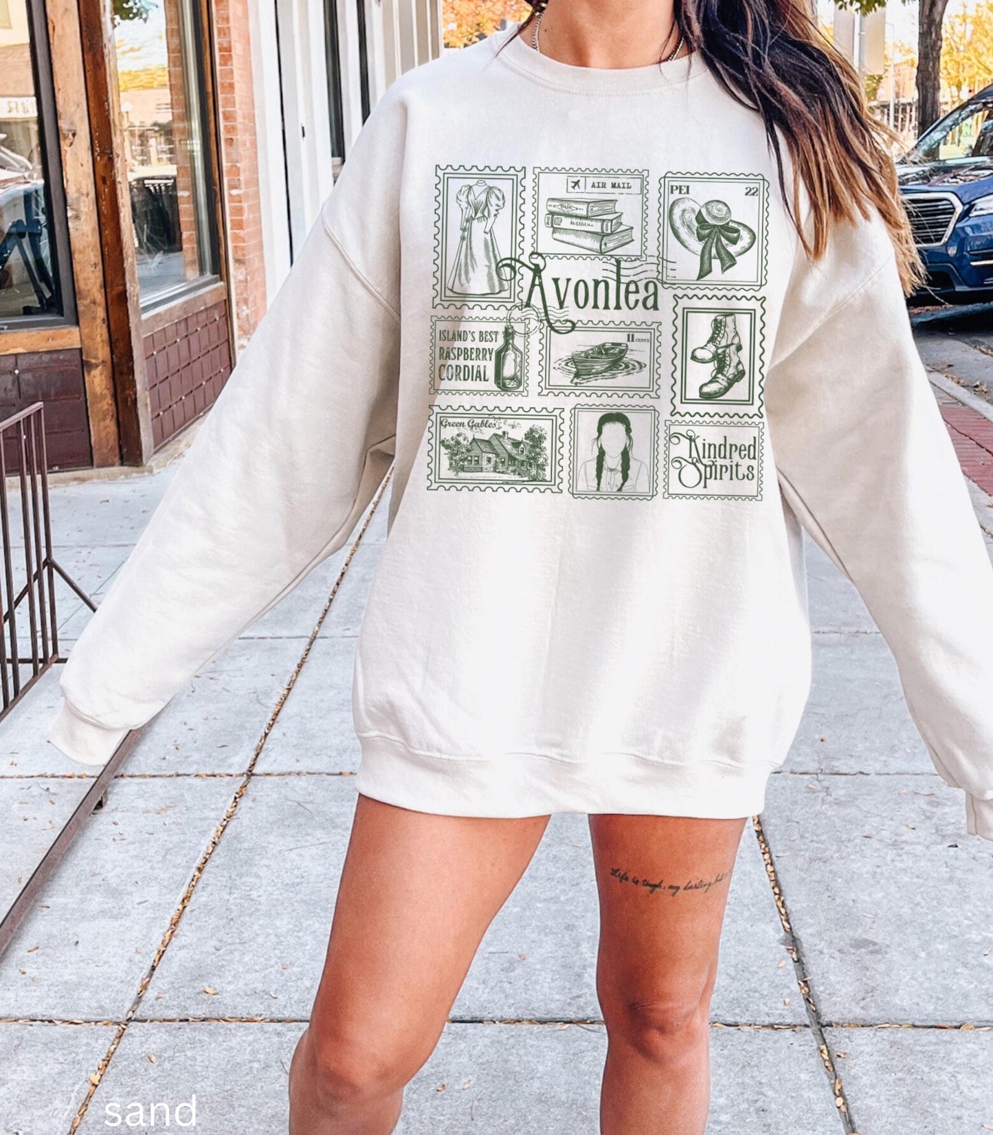 Anne of Green Gables Literary Stamp Collection Sweatshirt