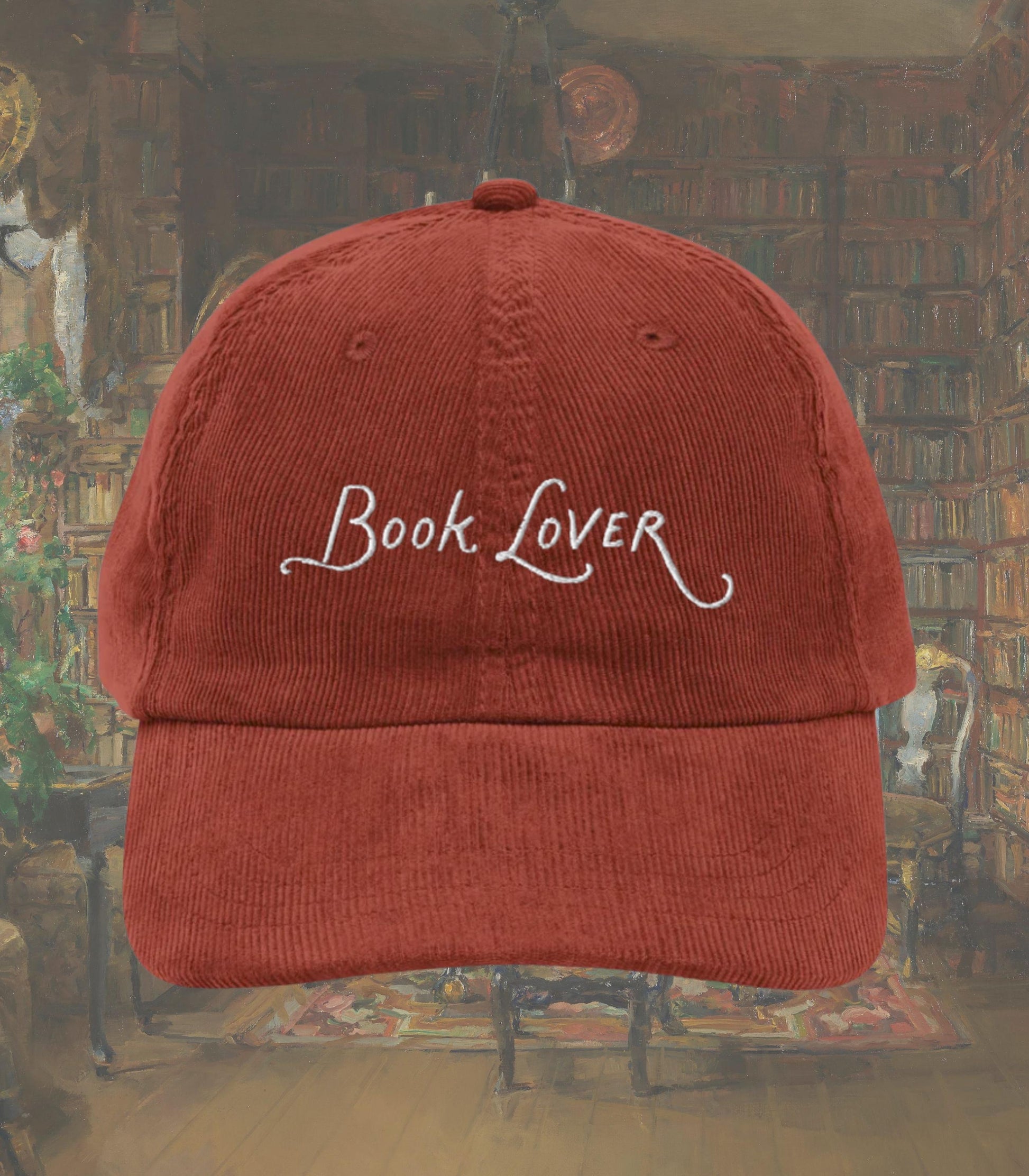 Book Lover Embroidered Corduroy Hat * Buy me books Main Character Bookish Bookworm Bibliophile Cute Merch Gift for Readers Subtle Fandom