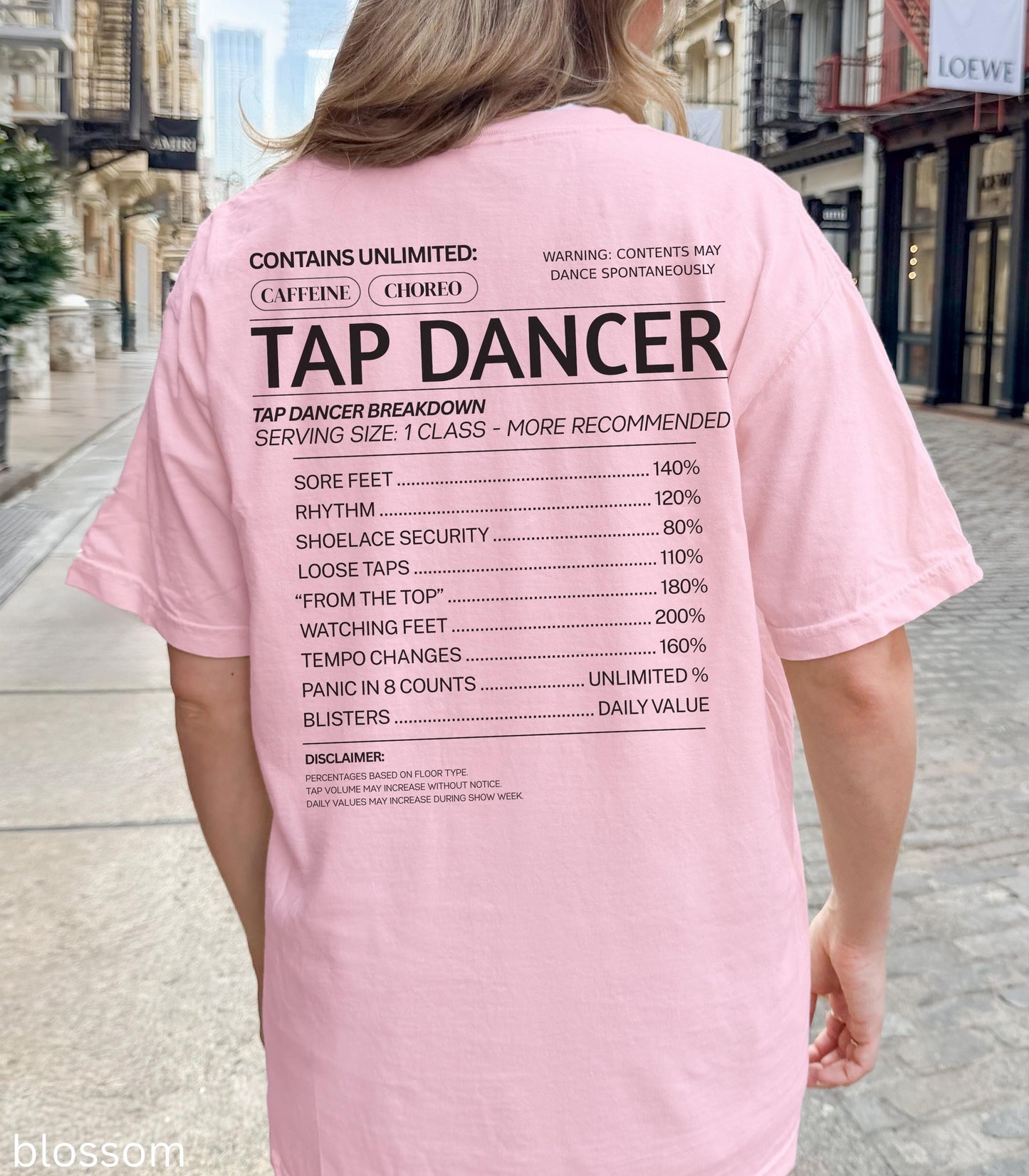 Tap Funny Nutritional Facts Comfort Colors tee * Dance Teacher Dancer Tapper Tshirt Recital Comp Gift Swing Broadway Musical Theater Recital