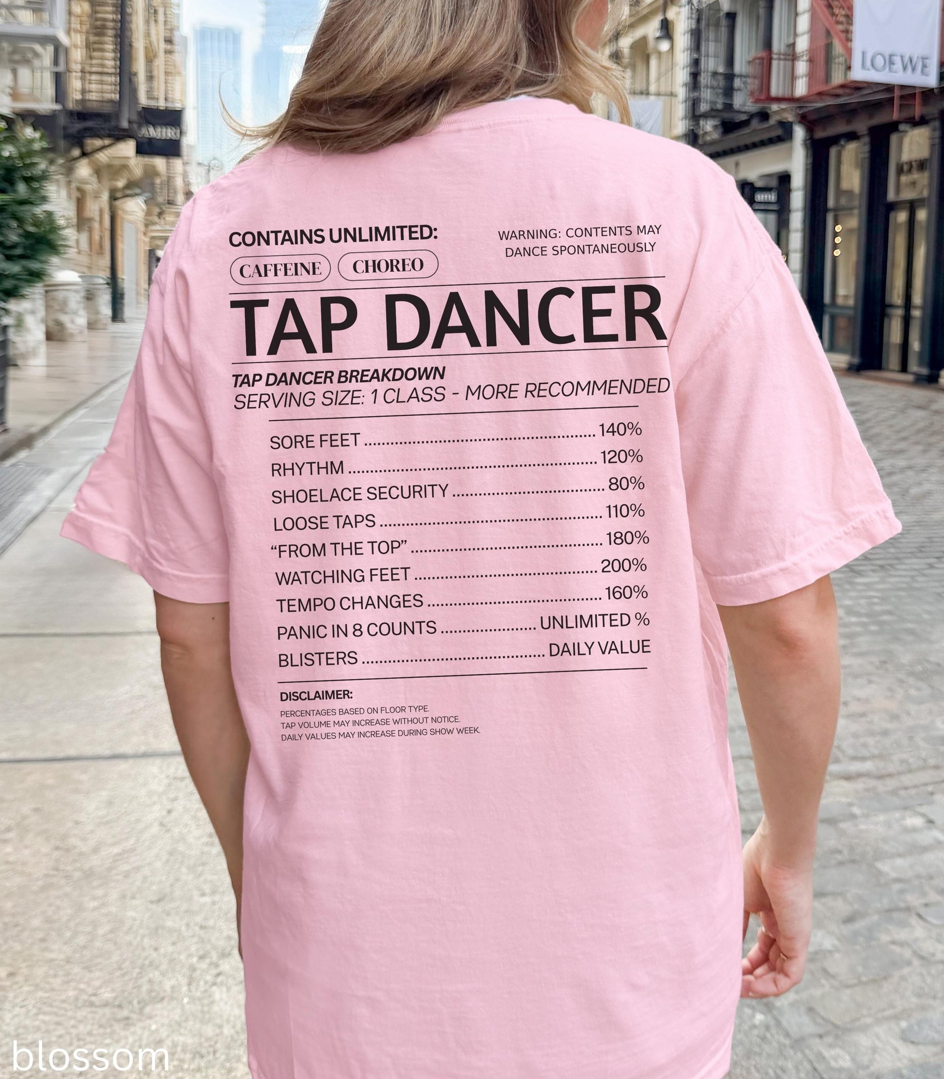 Tap Funny Nutritional Facts Comfort Colors tee * Dance Teacher Dancer Tapper Tshirt Recital Comp Gift Swing Broadway Musical Theater Recital
