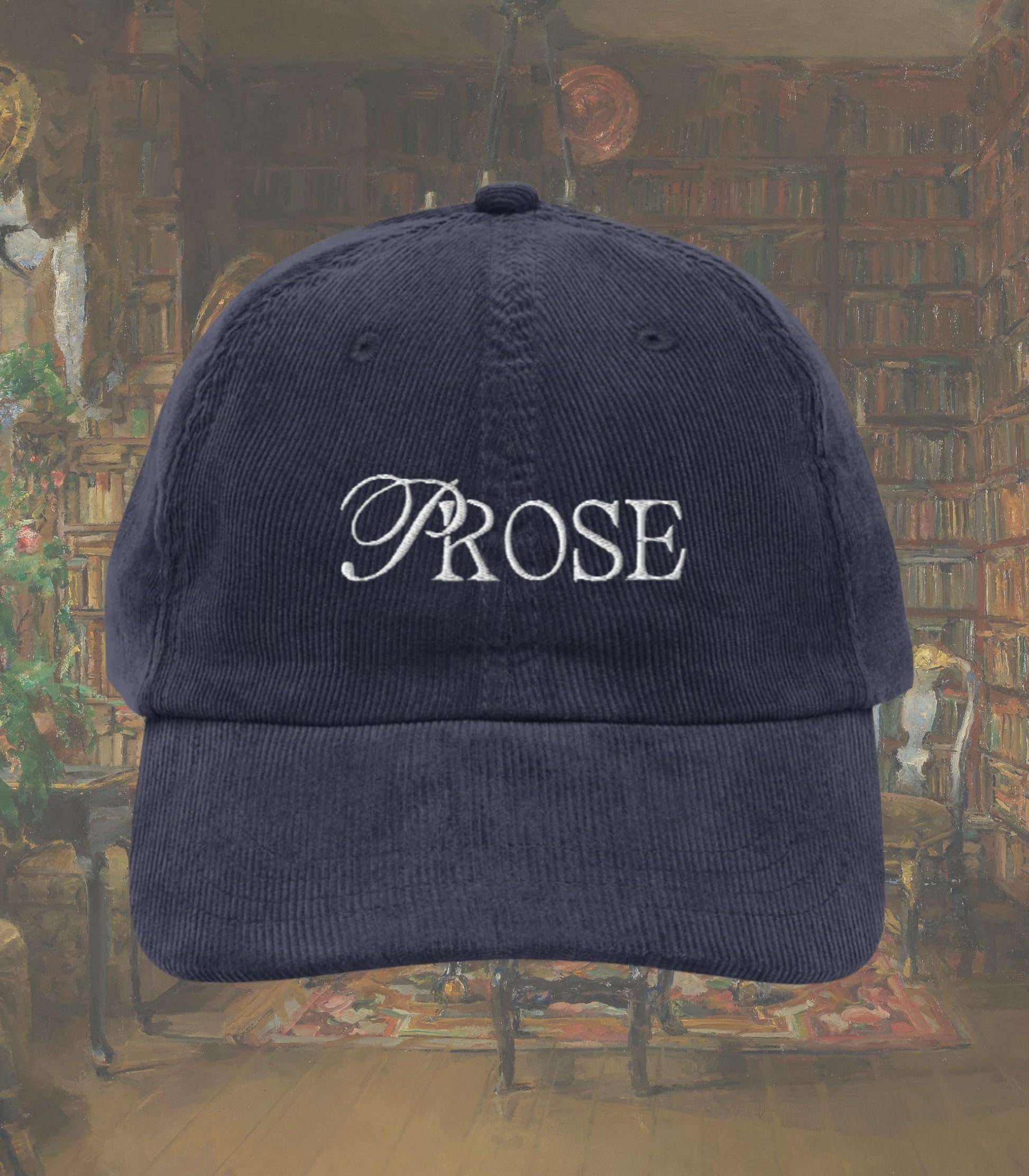 Prose Bookish Embroidered Corduroy Hat * Gothic Poetry Book Lover Emily Dickinson English Major Teacher Librarian Writer Reader Gift Idea