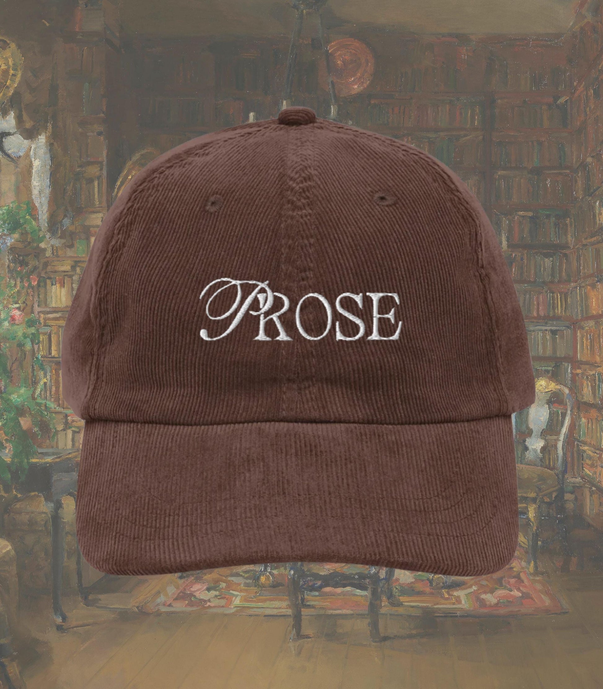 Prose Bookish Embroidered Corduroy Hat * Gothic Poetry Book Lover Emily Dickinson English Major Teacher Librarian Writer Reader Gift Idea