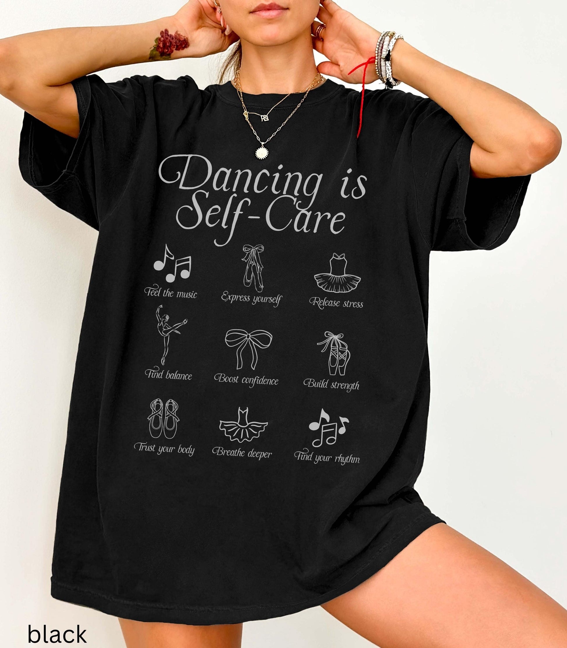 Dancing is Self Care COMFORT COLORS tee * Balletcore Ballerina Pointe Plie Chasse Jete * Dance Teacher Dancer Tshirt Comp Season Gift Idea