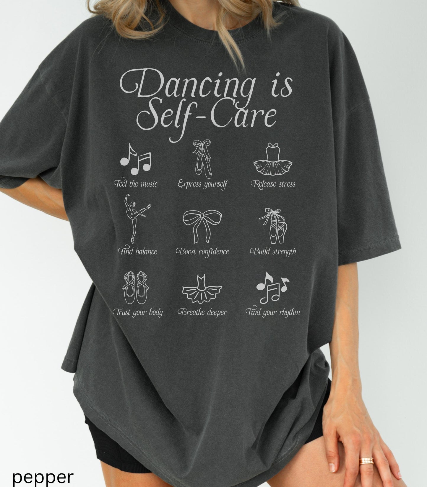 Dancing is Self Care COMFORT COLORS tee * Balletcore Ballerina Pointe Plie Chasse Jete * Dance Teacher Dancer Tshirt Comp Season Gift Idea