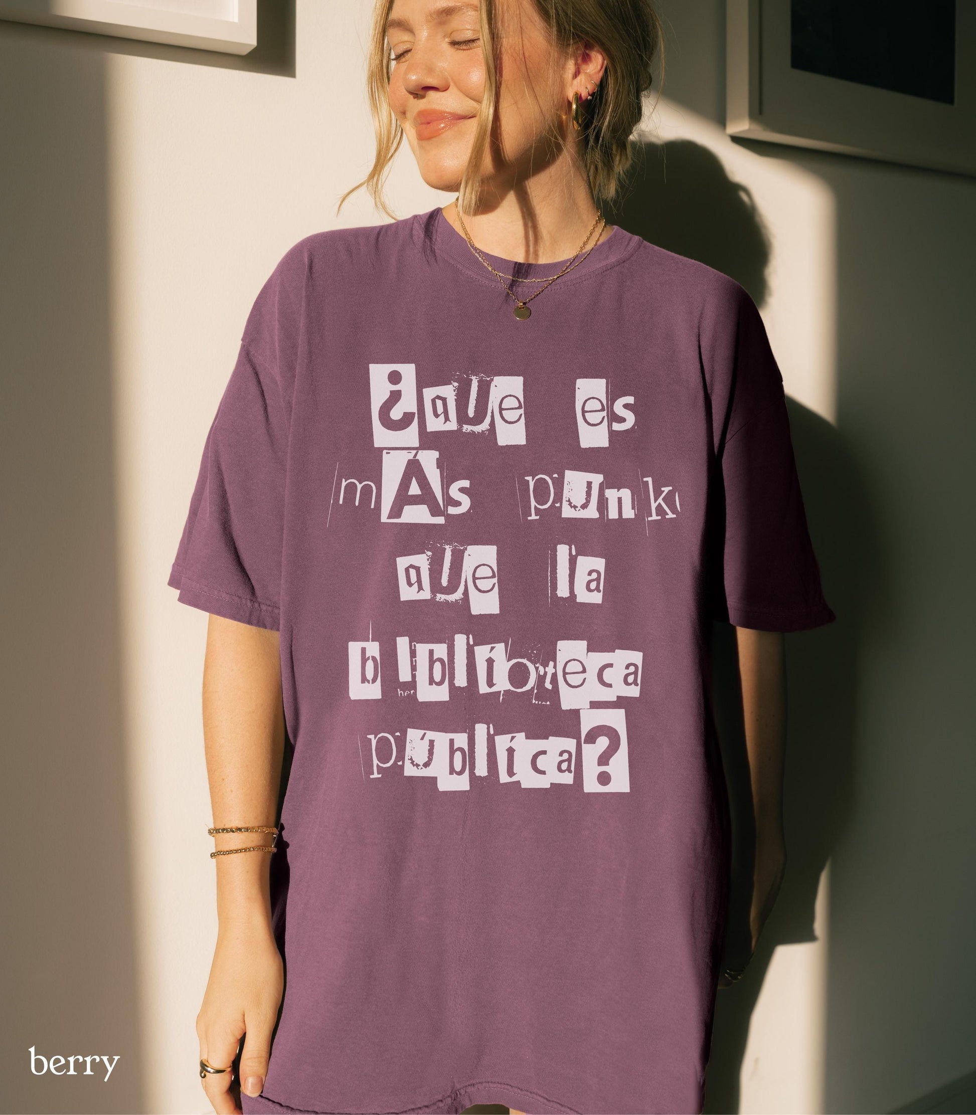 What's More Punk than the Public Library Spanish National Library Week Comfort Colors Tee Librarian Teacher Gift Idea Banned Books Goth Alt