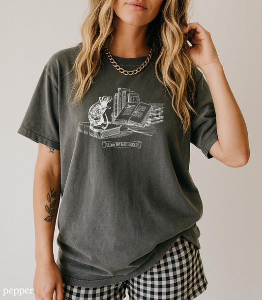 Raton De Biblioteca Medievalcore Library Mouse Bookworm Library Week Comfort Colors Tee Librarian Spanish Teacher Gift Idea Bookish Merch