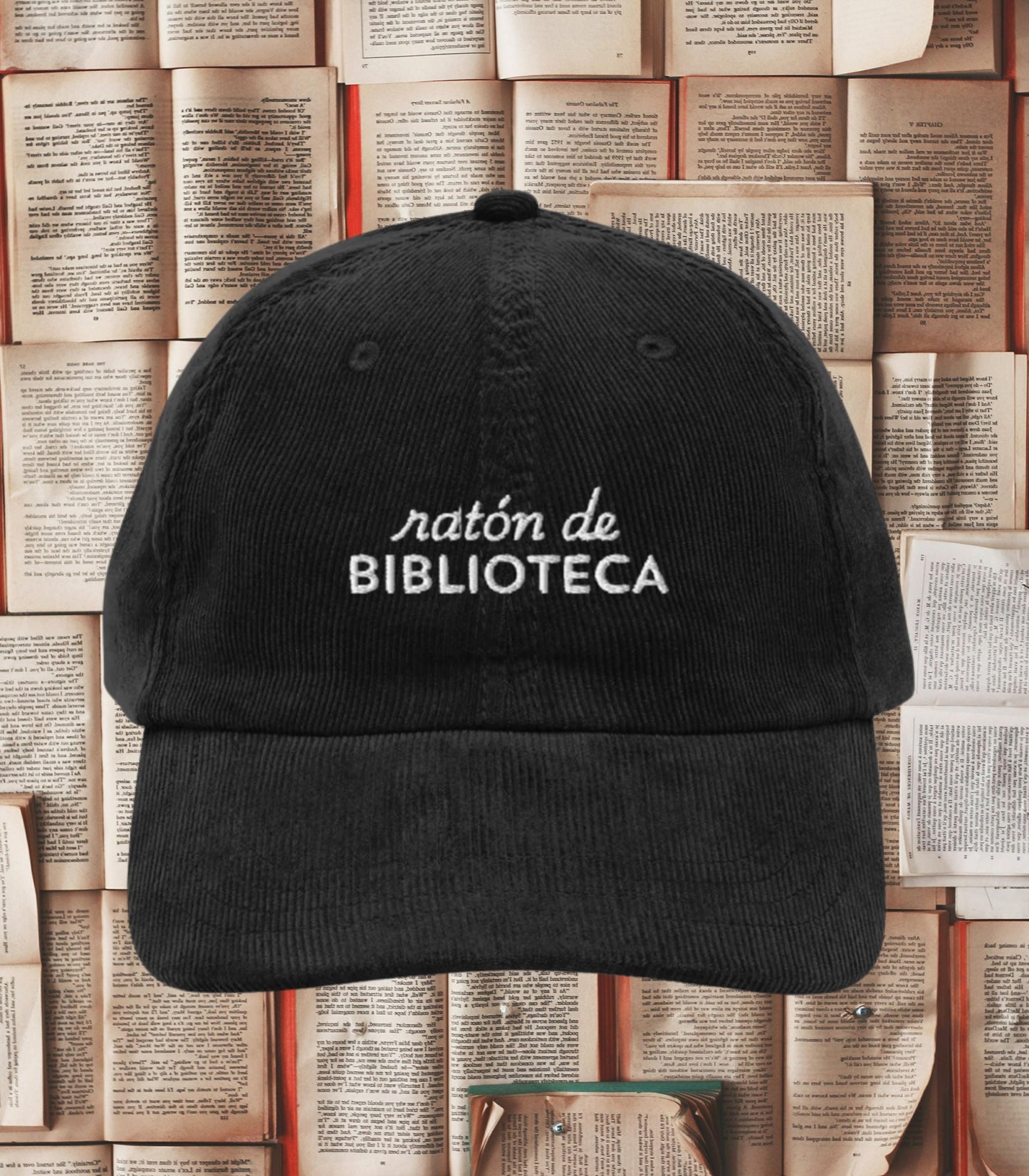 Raton de Biblioteca Library Mouse Bookworm Spanish Corduroy Embroidered Hat Library Week Librarian Teacher Gift Idea Bookish Merch Booktok