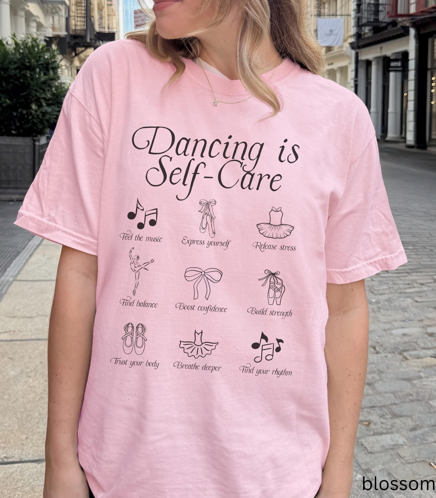 Dancing is Self Care COMFORT COLORS tee * Balletcore Ballerina Pointe Plie Chasse Jete * Dance Teacher Dancer Tshirt Comp Season Gift Idea