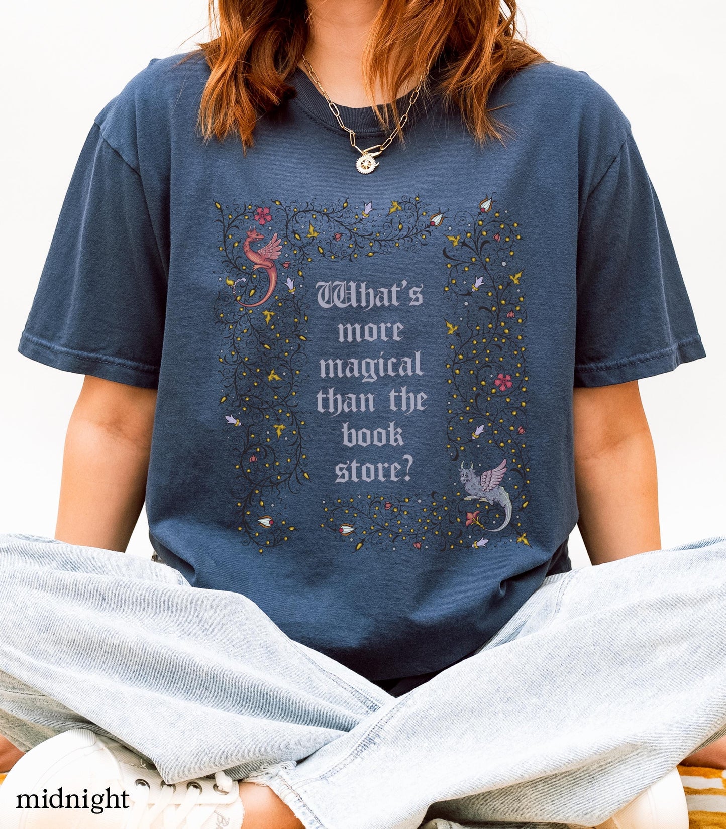 What's More Magical Than the Bookstore Medieval Castlecore World Book Day Tee Librarian Teacher Gift Indie Books Punk Fantasy Library Week