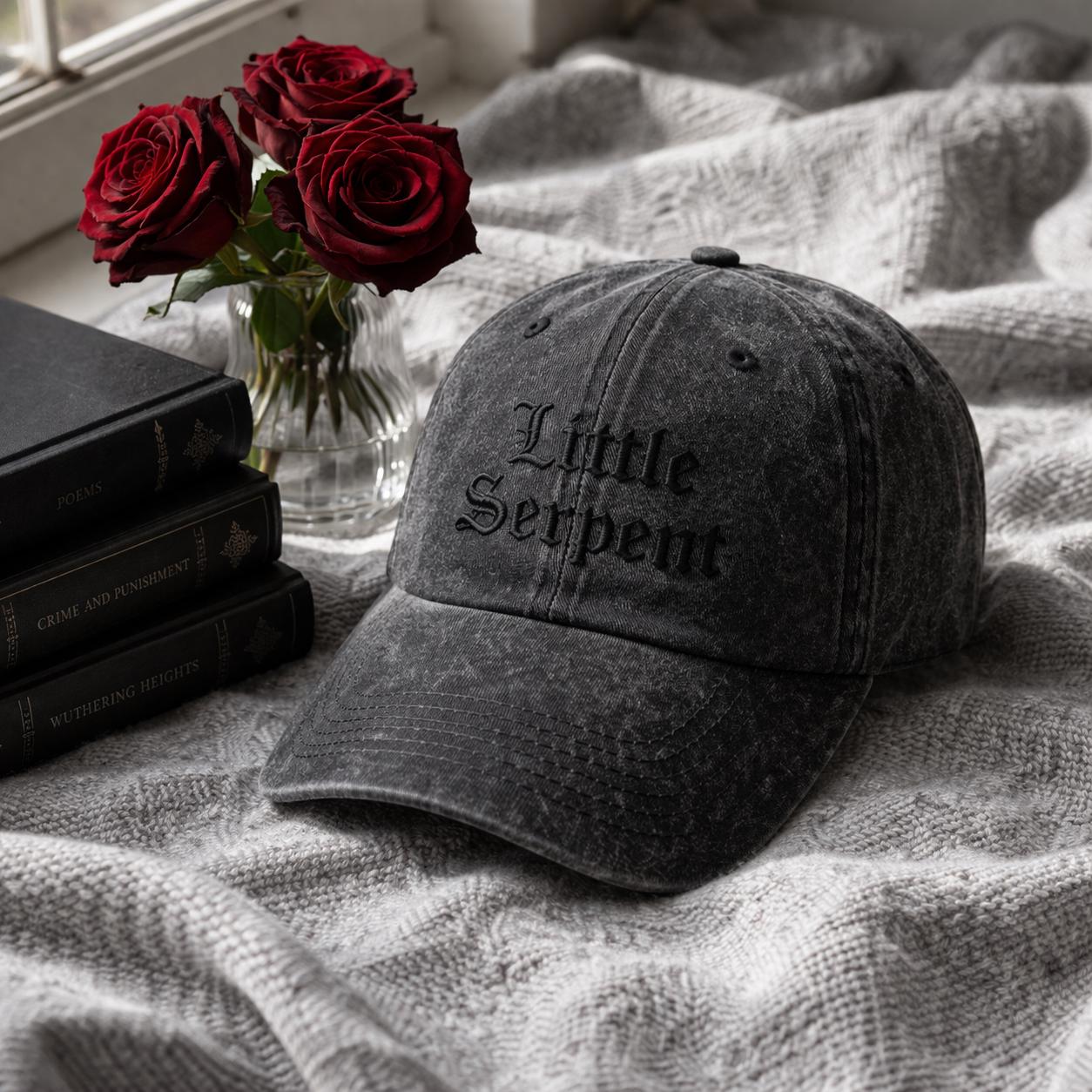 Serpent and The Wings of Night Little Serpent Monochrome Hat LICENSED Carissa Broadbent Bookish Merch Oraya Nightborn Raihn Kejari Vampire