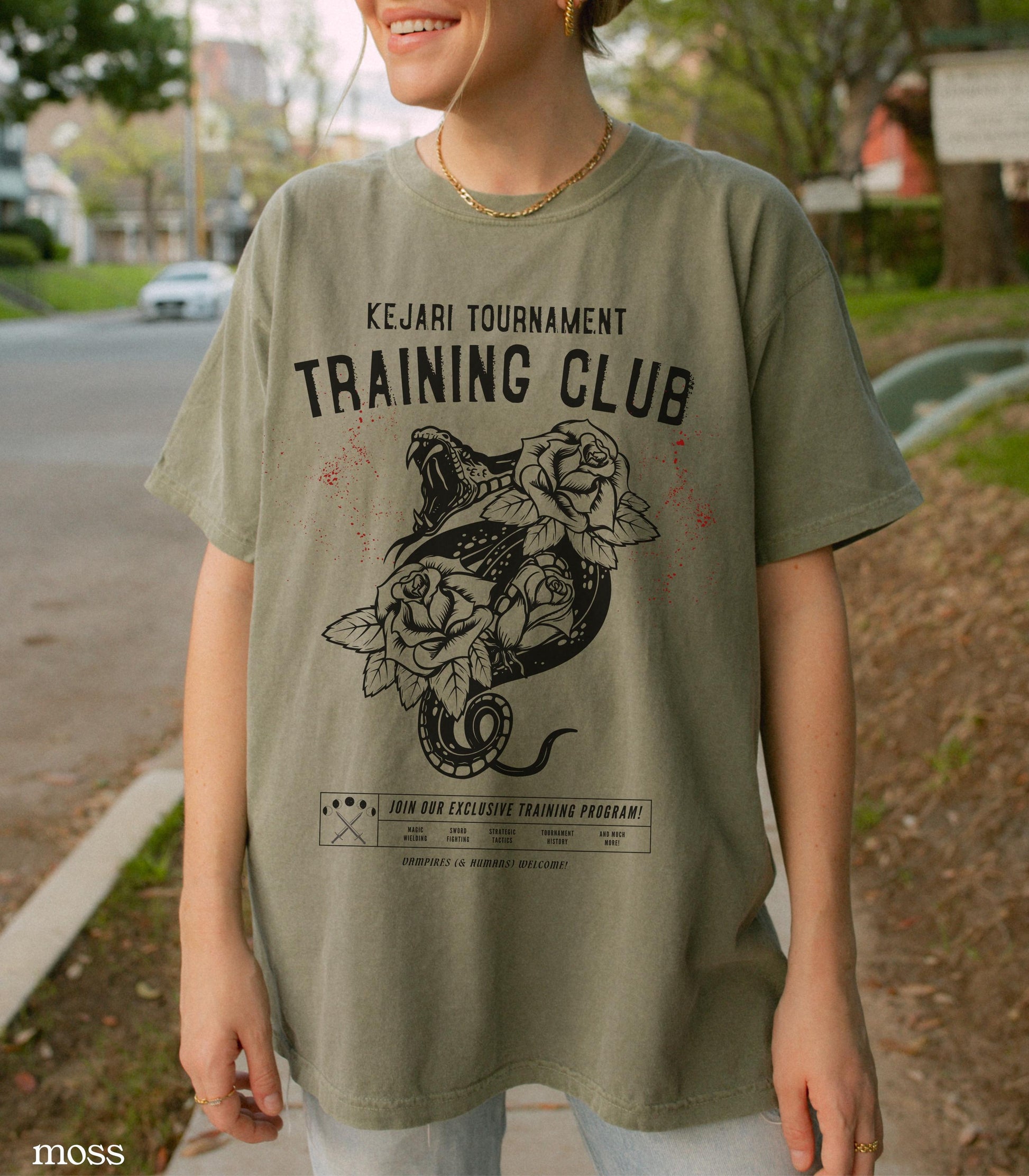 Serpent & The Wings of Night Tee LICENSED Carissa Broadbent Kejari Tournament Club Nightborn Nyaxia Little Serpent Oraya Raihn Bookish Merch
