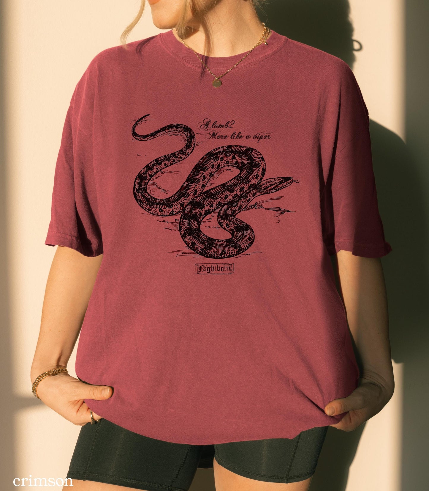 Serpent & The Wings of Night Tee LICENSED Carissa Broadbent Kejari Nightborn Nyaxia Little Serpent Oraya Raihn Romantasy Bookish Merch Gift